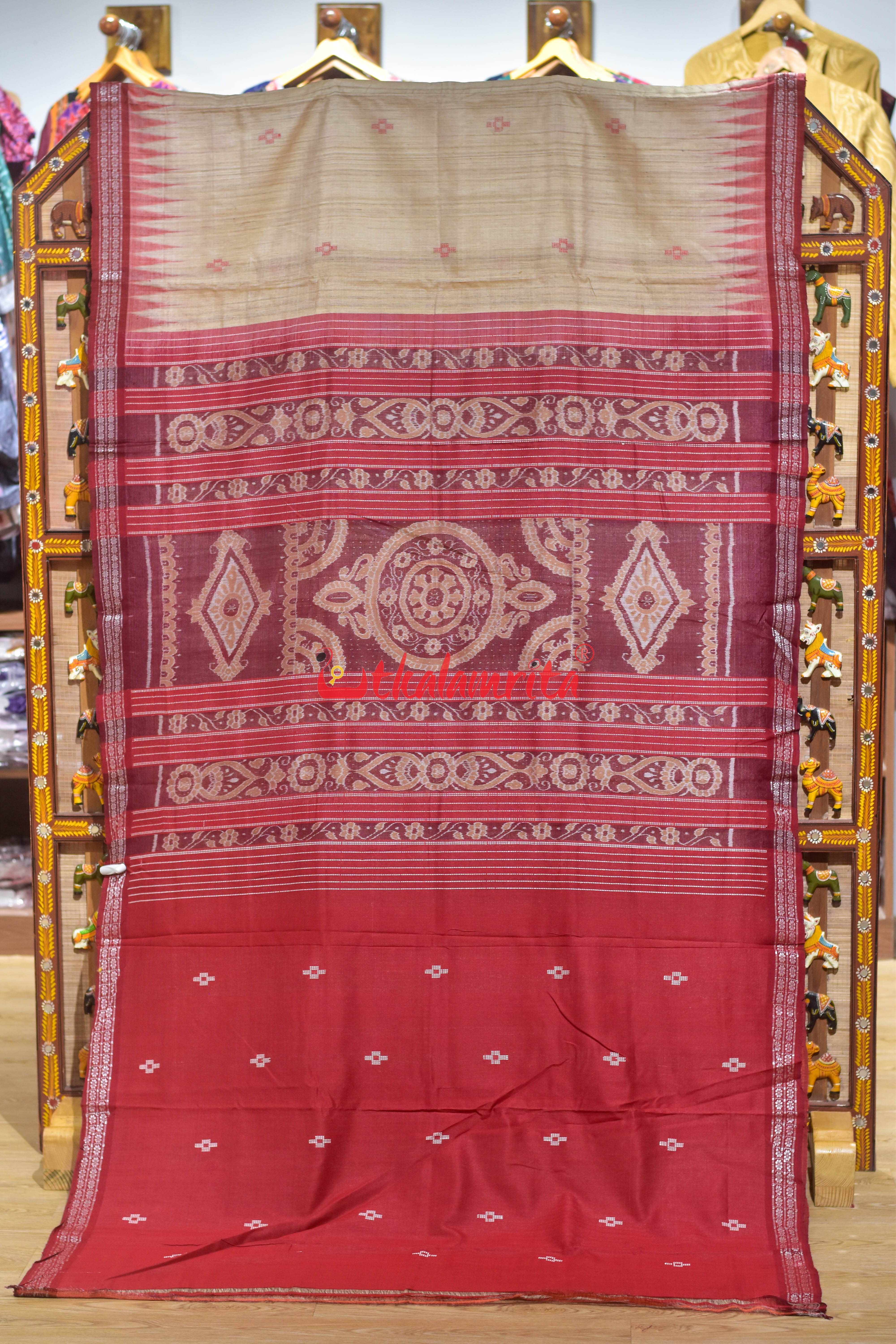 Natural Body Dobby Border Fine Gopalpur Tussar Silk Saree