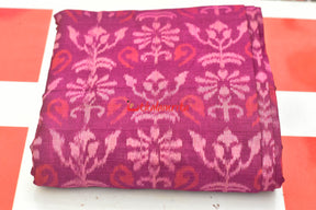 Magenta Flower Bandha Sambalpuri Cotton (Fabric)