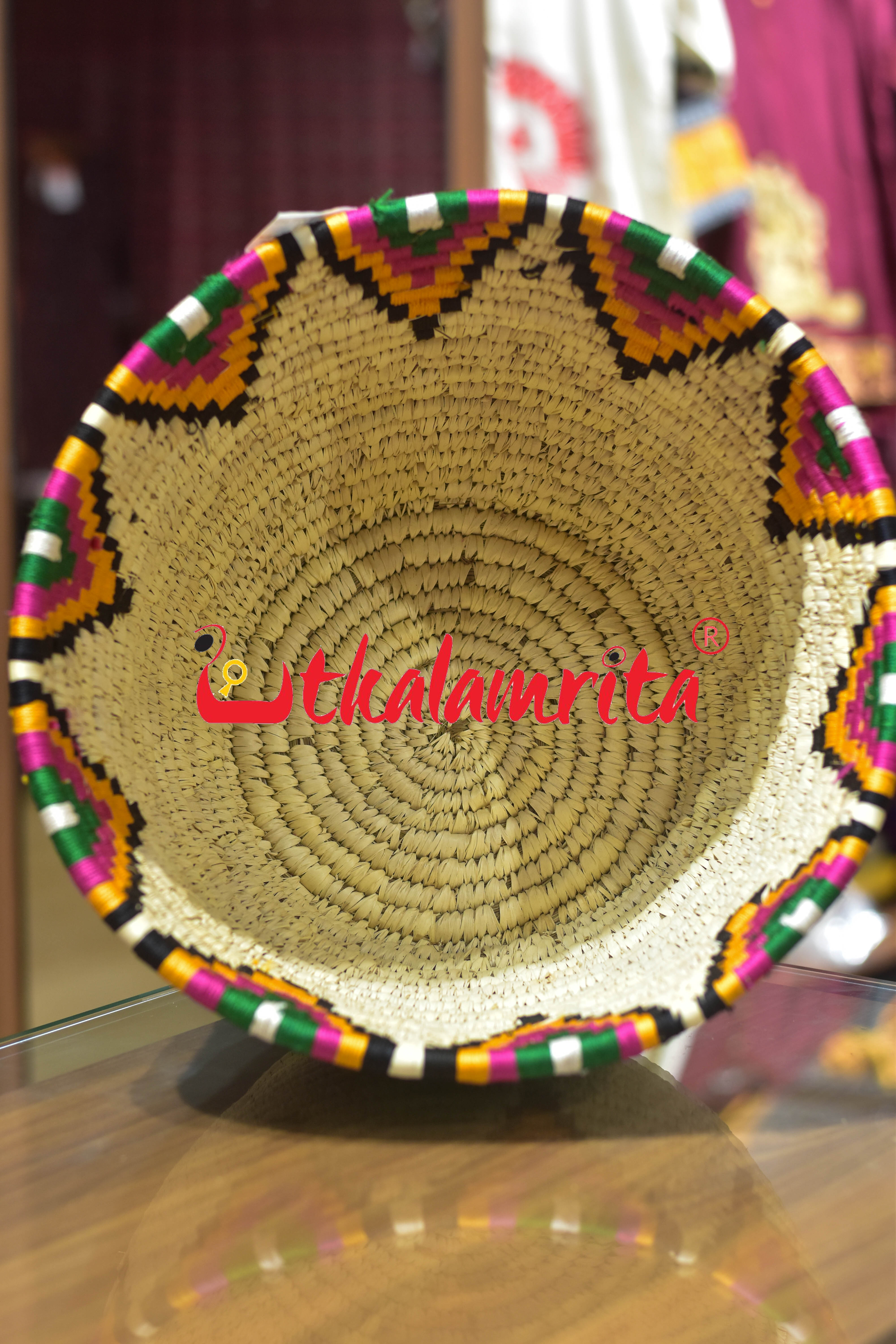 Sabai Grass Temple Design Oval Bowl