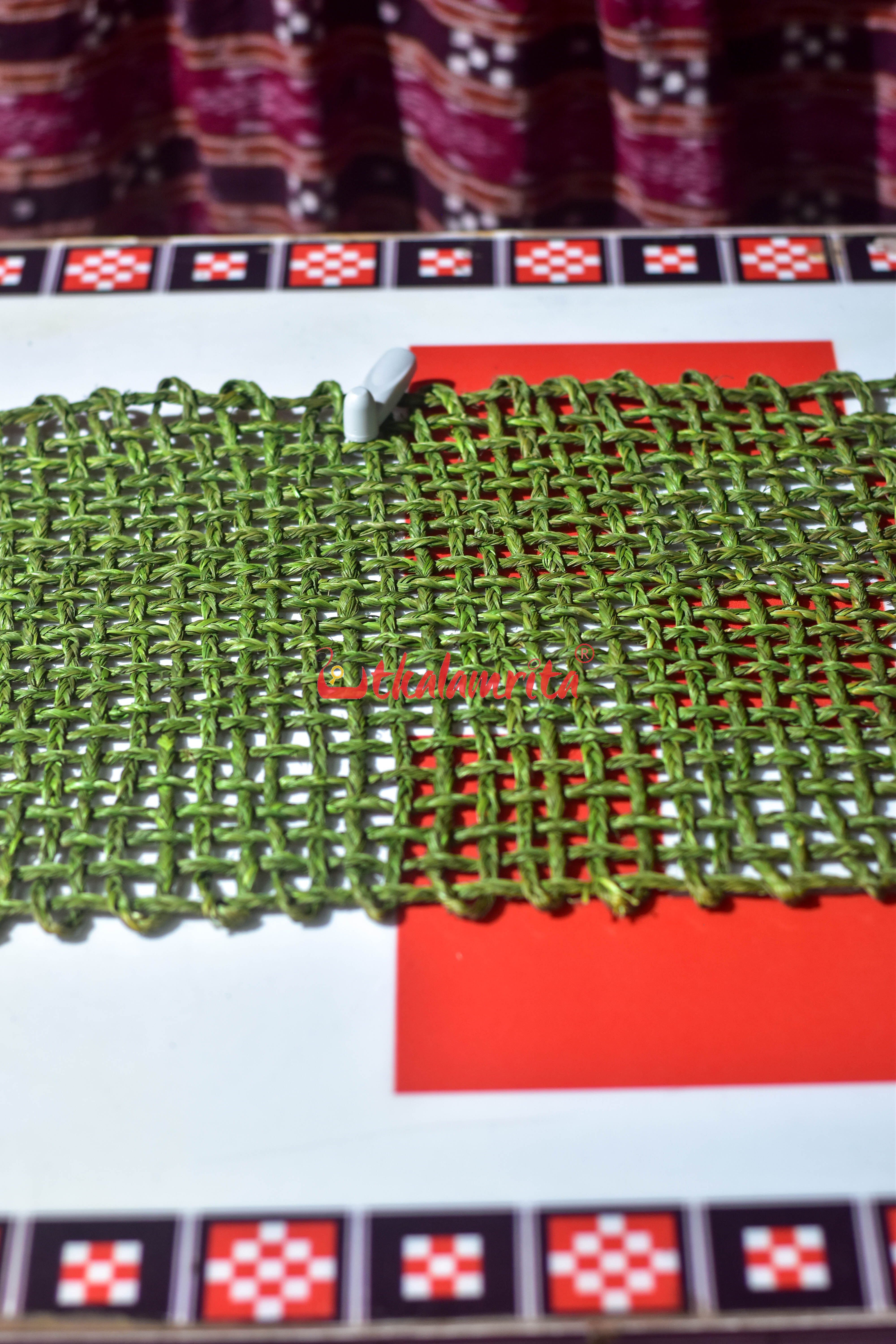 Sabai Grass Jali Mat Single Layer (Green)