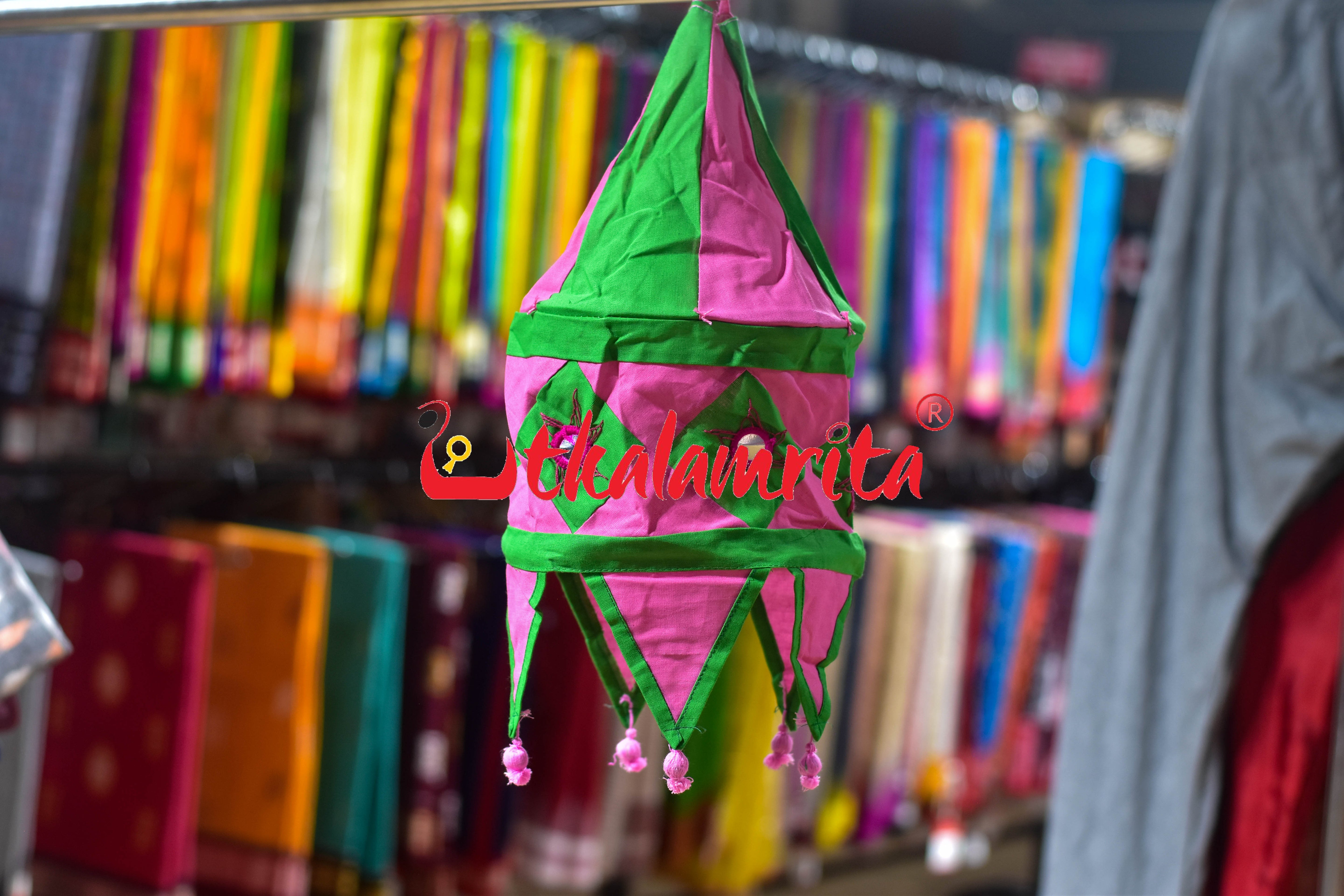 Green Pink Special 1-Step Round Lampshade