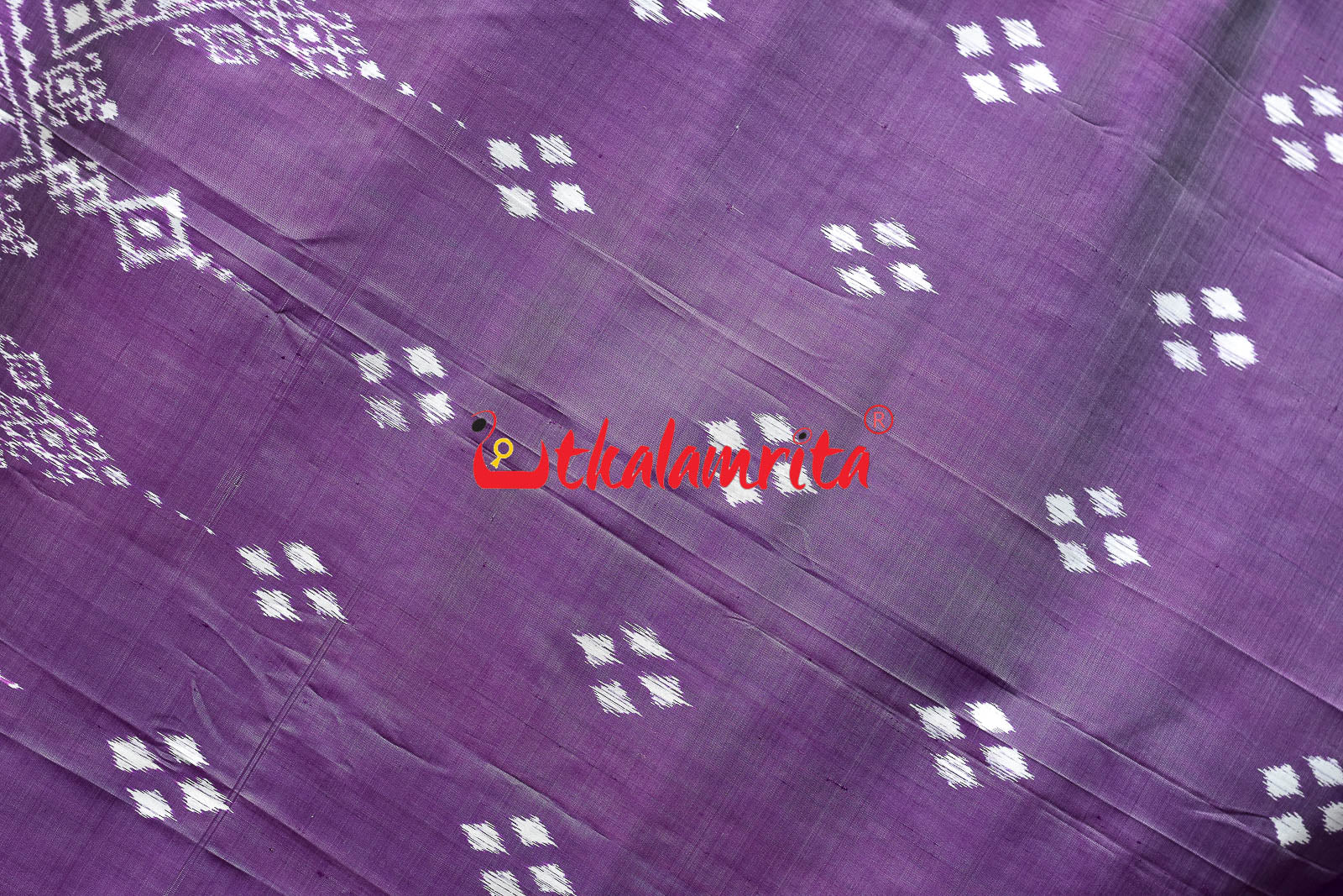 Lavender Flower Scot Khandua Silk Saree