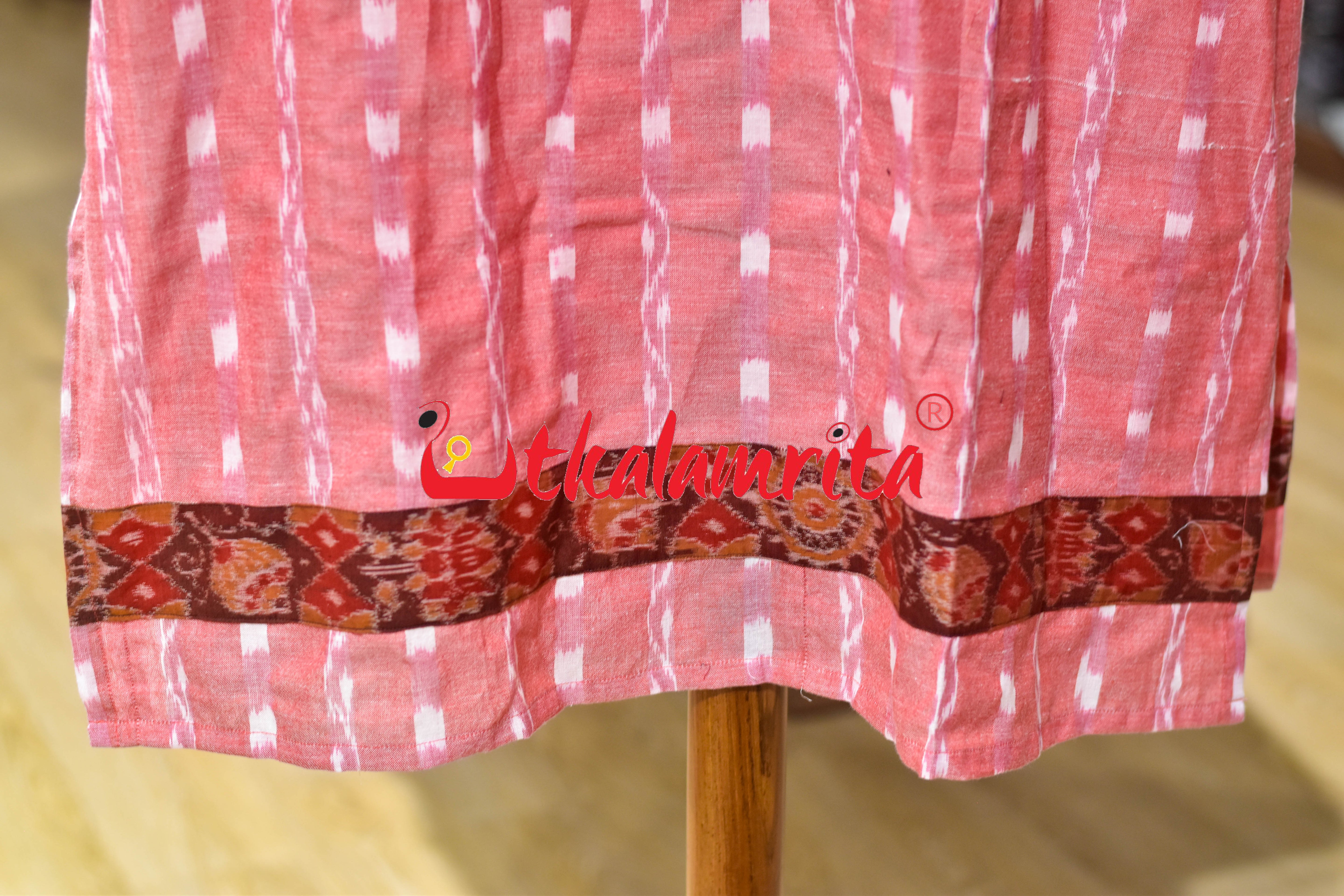 Peach Tipa Mala Padma Sankha (Ladies' Kurti)