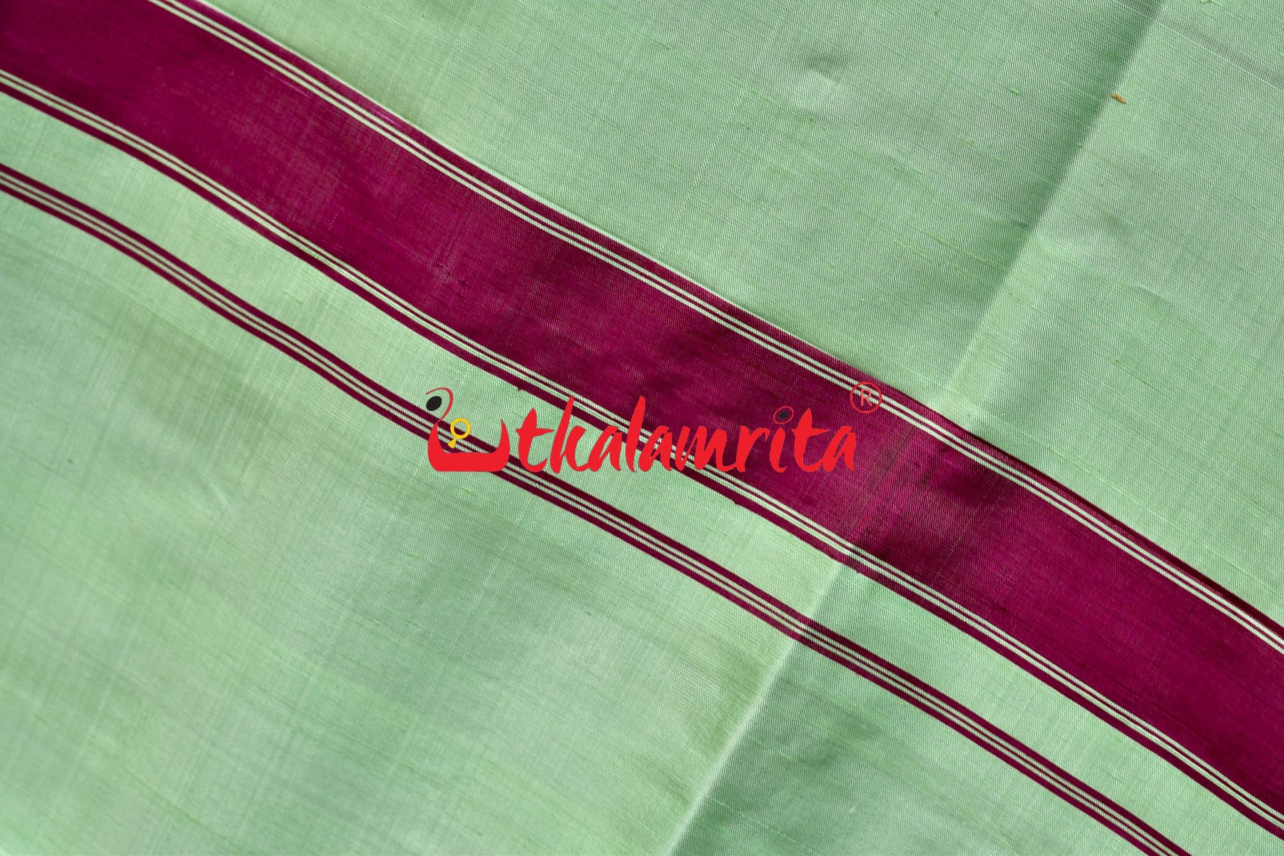 Sea Green Pink Double Anchal Berhampuri Silk