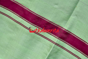 Sea Green Pink Double Anchal Berhampuri Silk