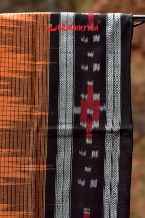 Rust Sachipar Khandua Cotton Saree