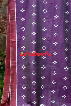 Lavender Flower Scot Khandua Silk Saree