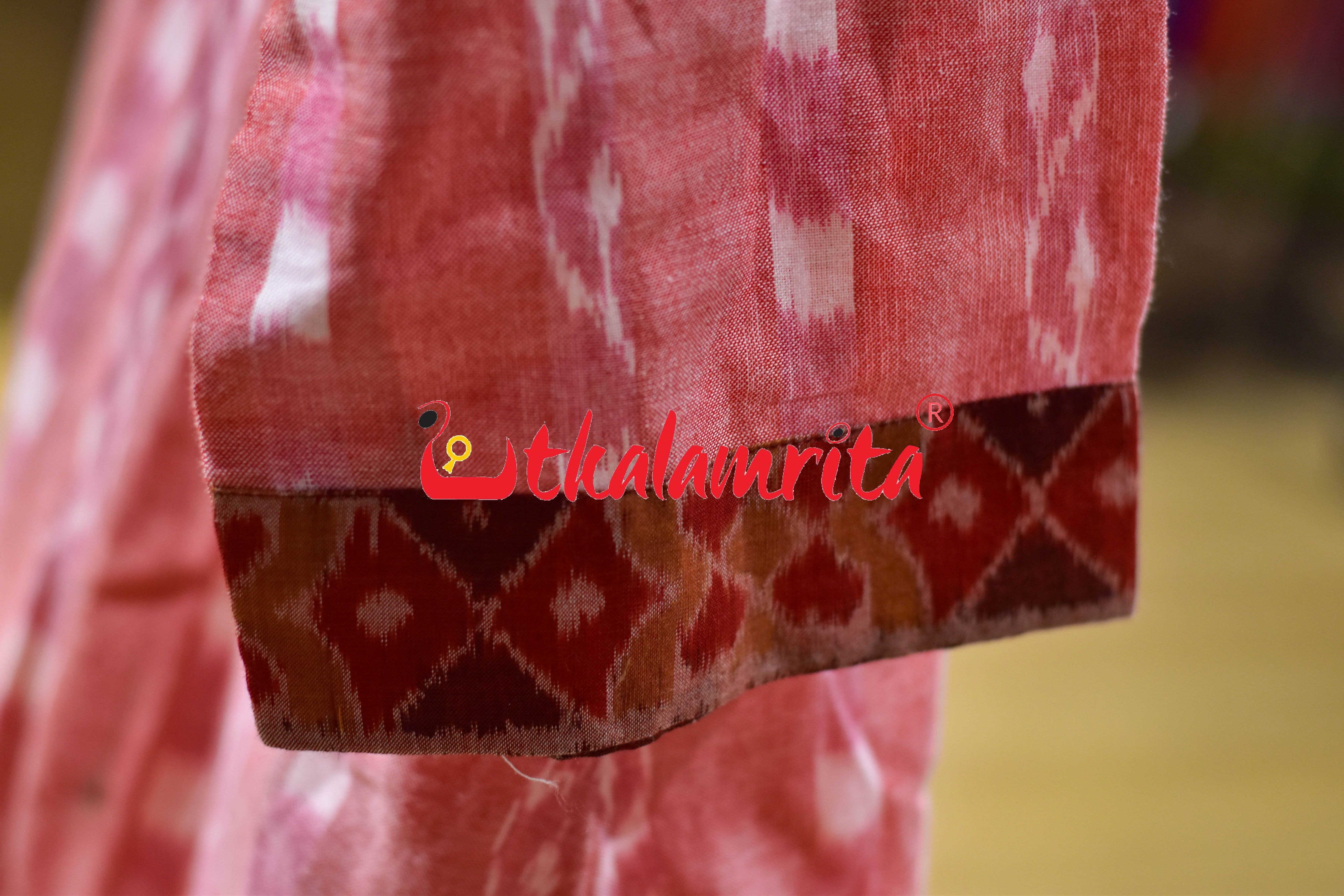 Peach Tipa Mala Padma Sankha (Ladies' Kurti)
