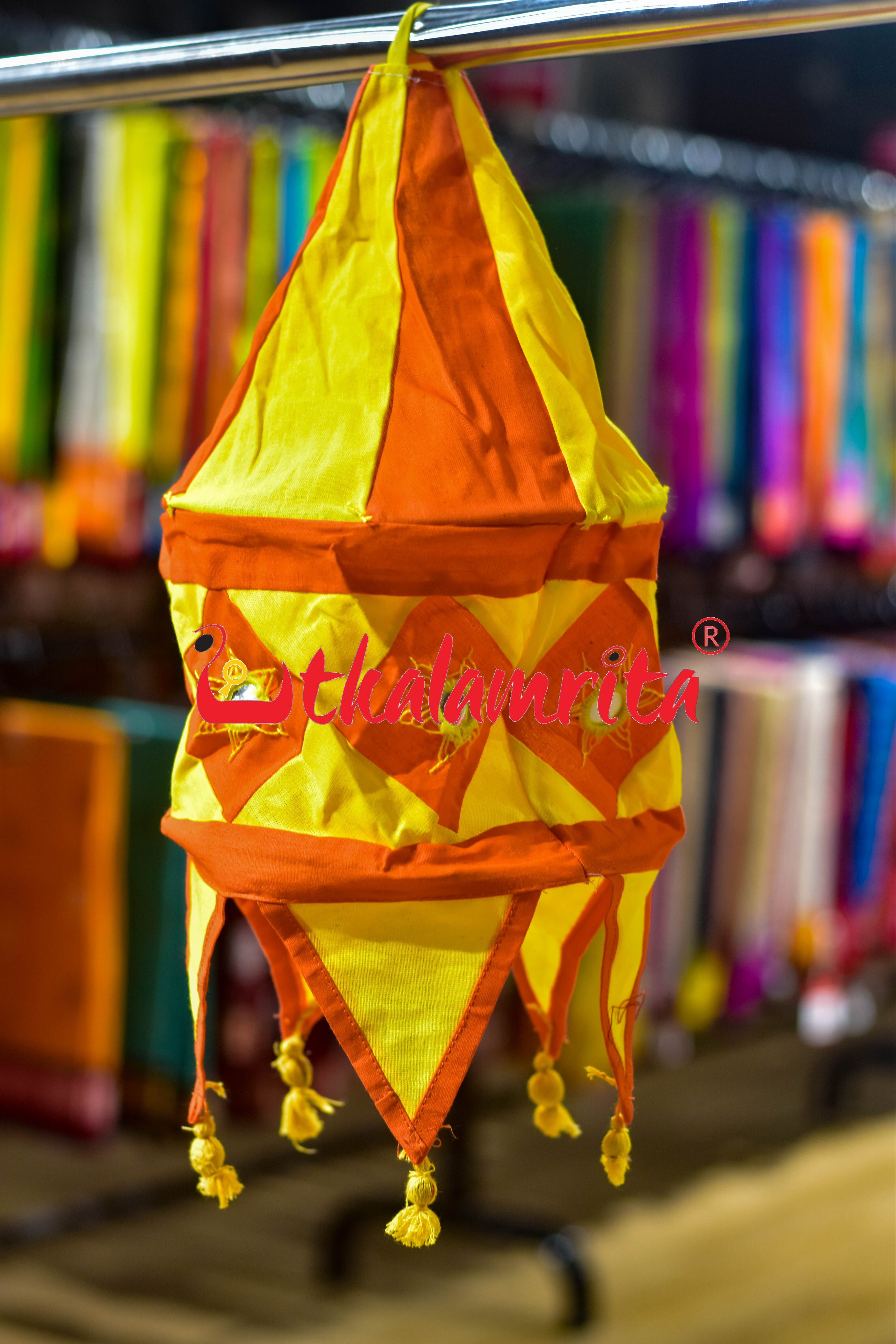 Orange Yellow Special 1-Step Round Lampshade