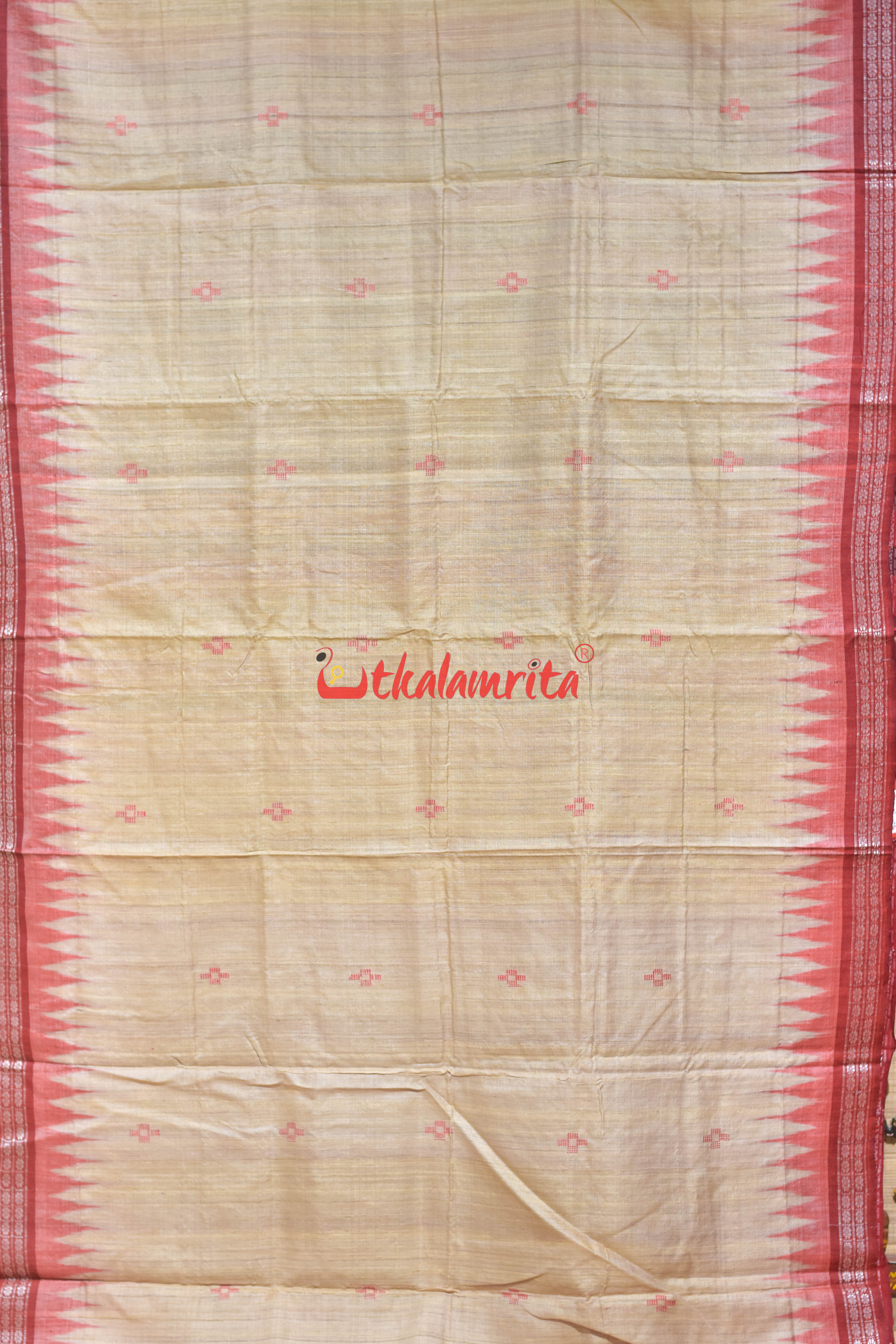 Natural Body Dobby Border Fine Gopalpur Tussar Silk Saree