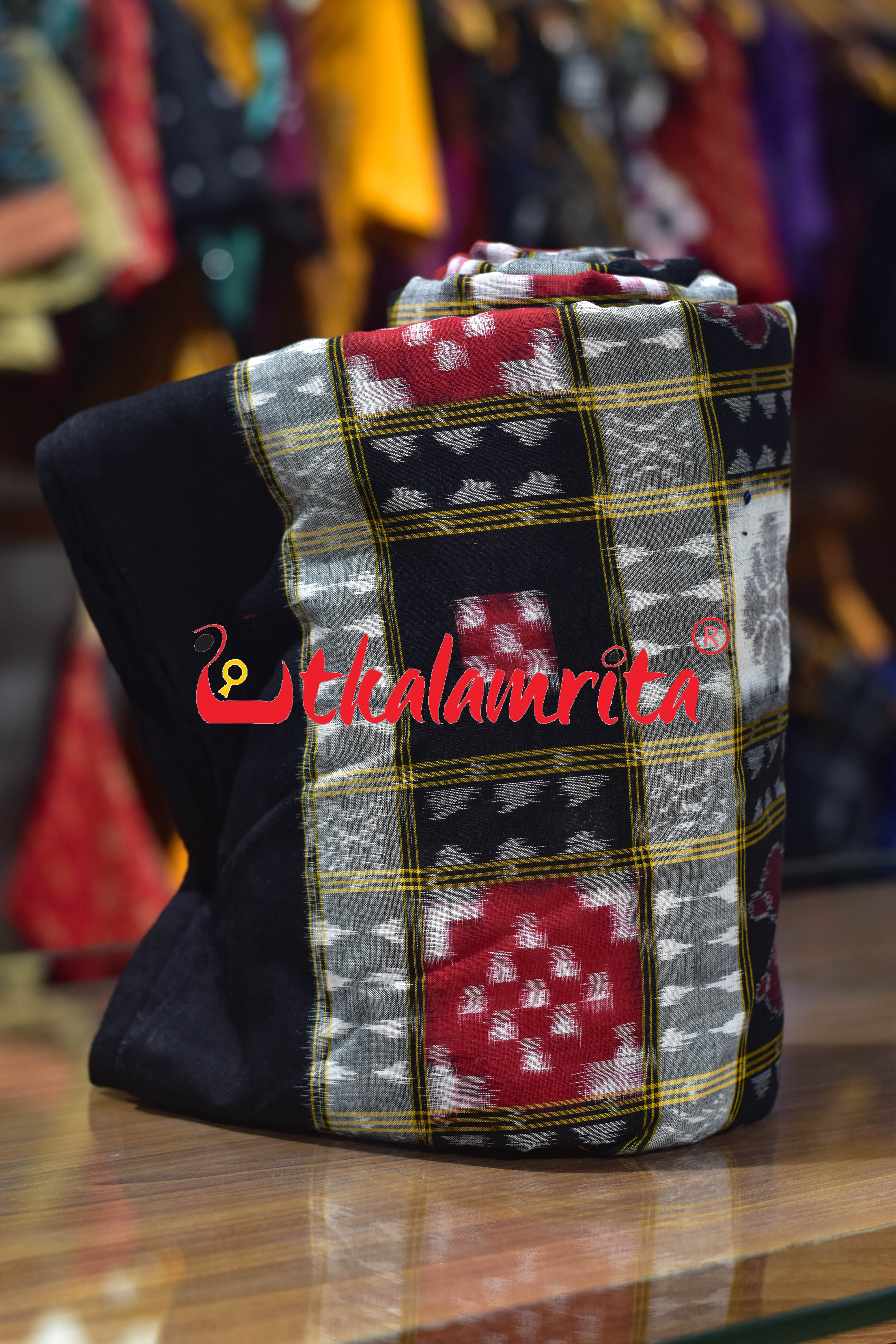 Red Black Sankha Phula Kothi Sambalpuri Cotton (Fabric)