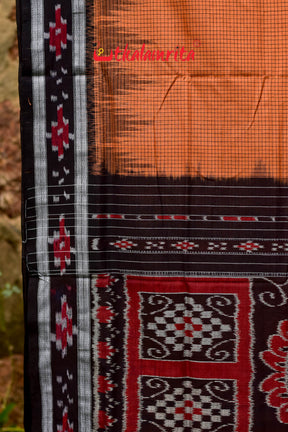 Rust Sachipar Khandua Cotton Saree