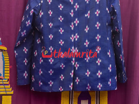 Blue Single Ikat Pasapali (Mens' Blazer)