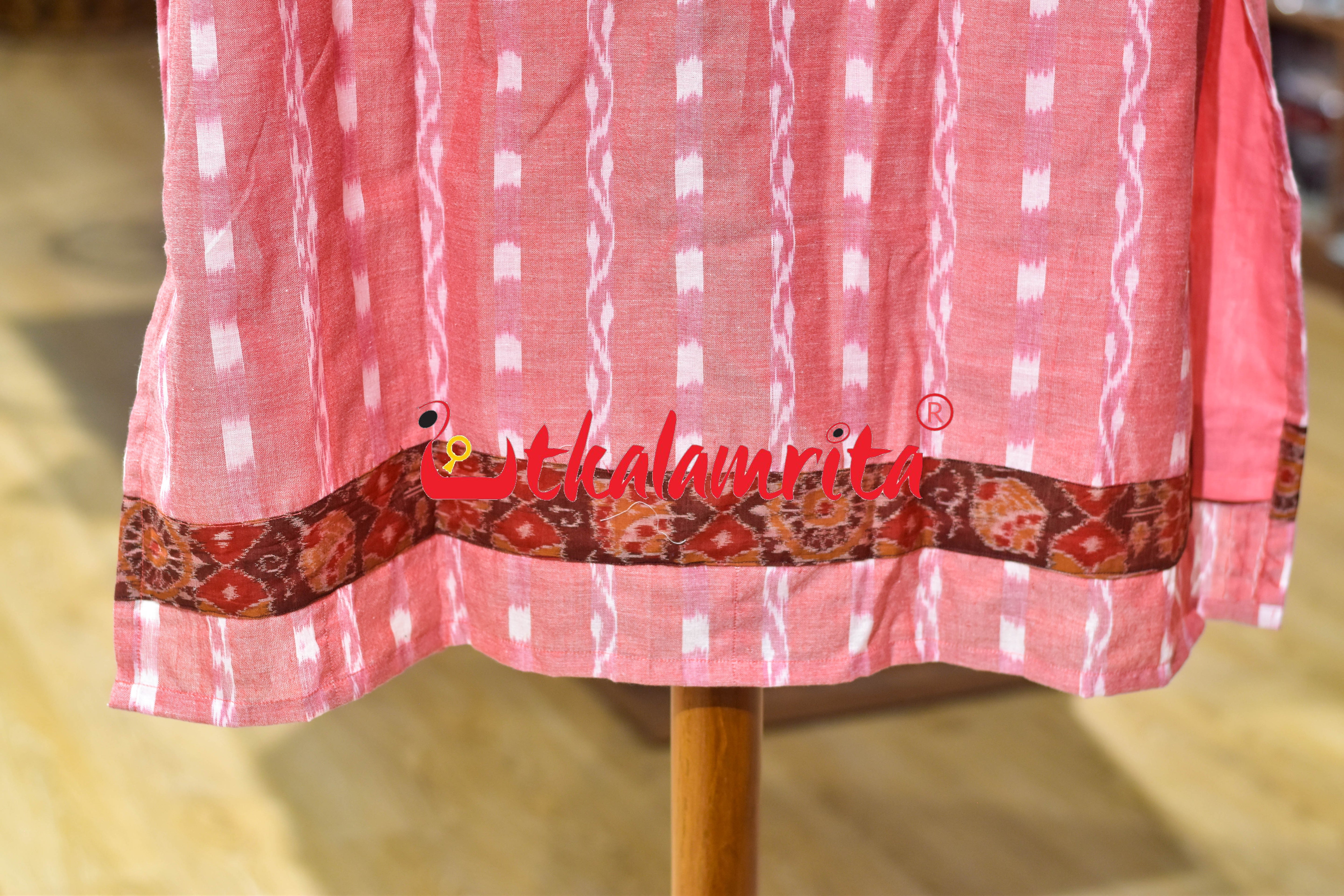 Peach Tipa Mala Padma Sankha (Ladies' Kurti)