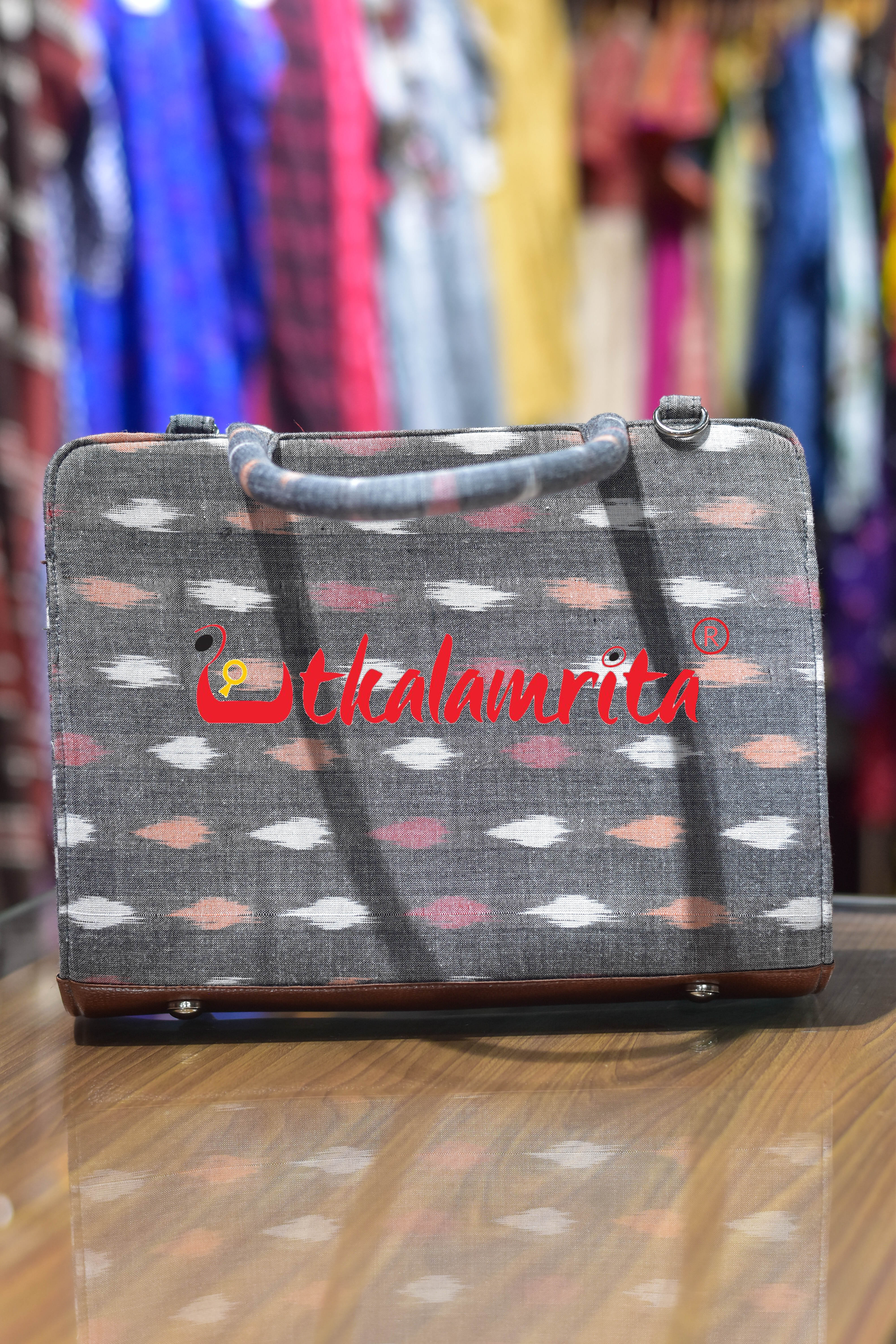 Multi Dots on Grey Medium Vanity Bag