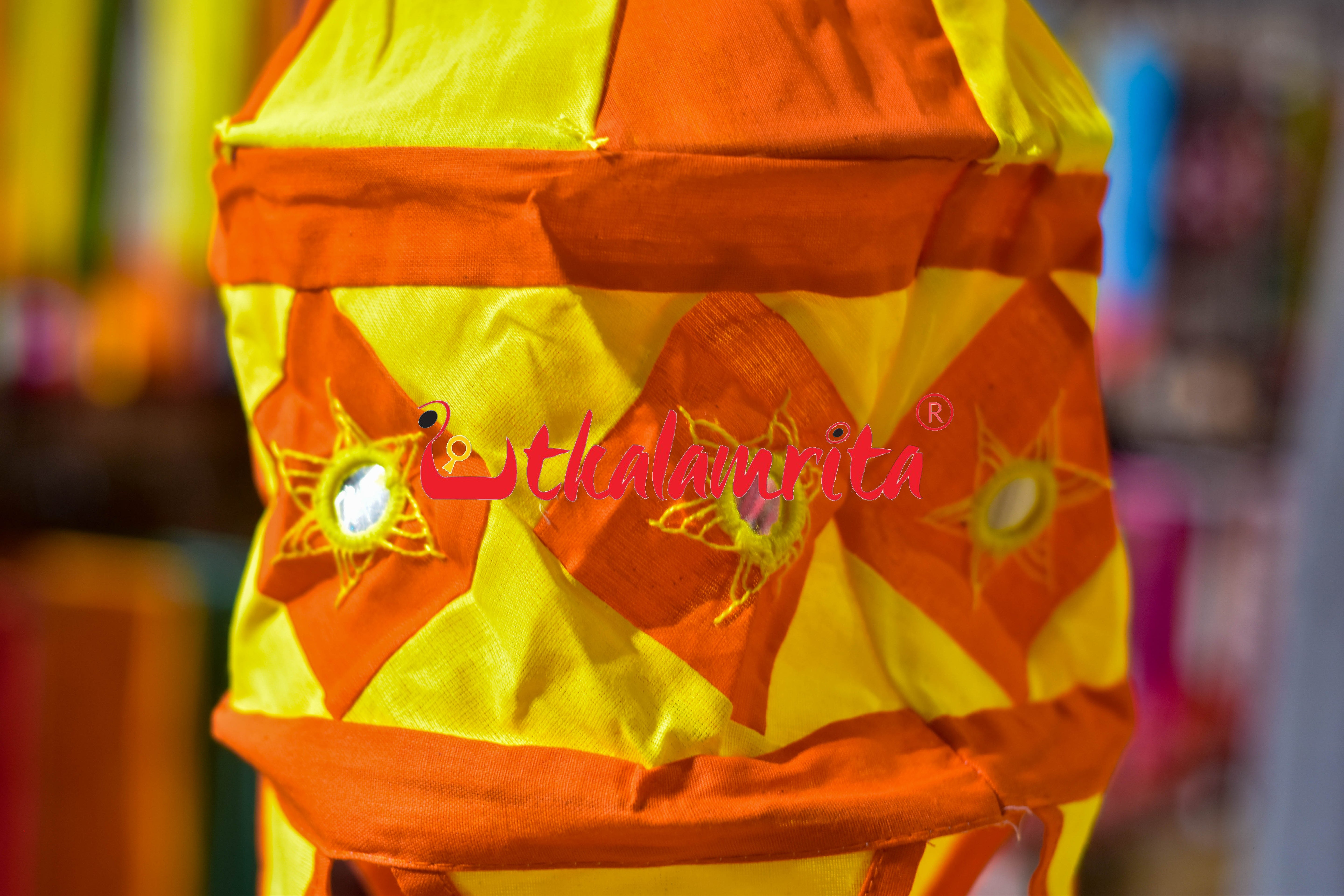 Orange Yellow Special 1-Step Round Lampshade