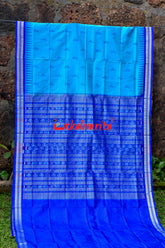 Tribal Blue With Deep Blue Sambalpuri Silk