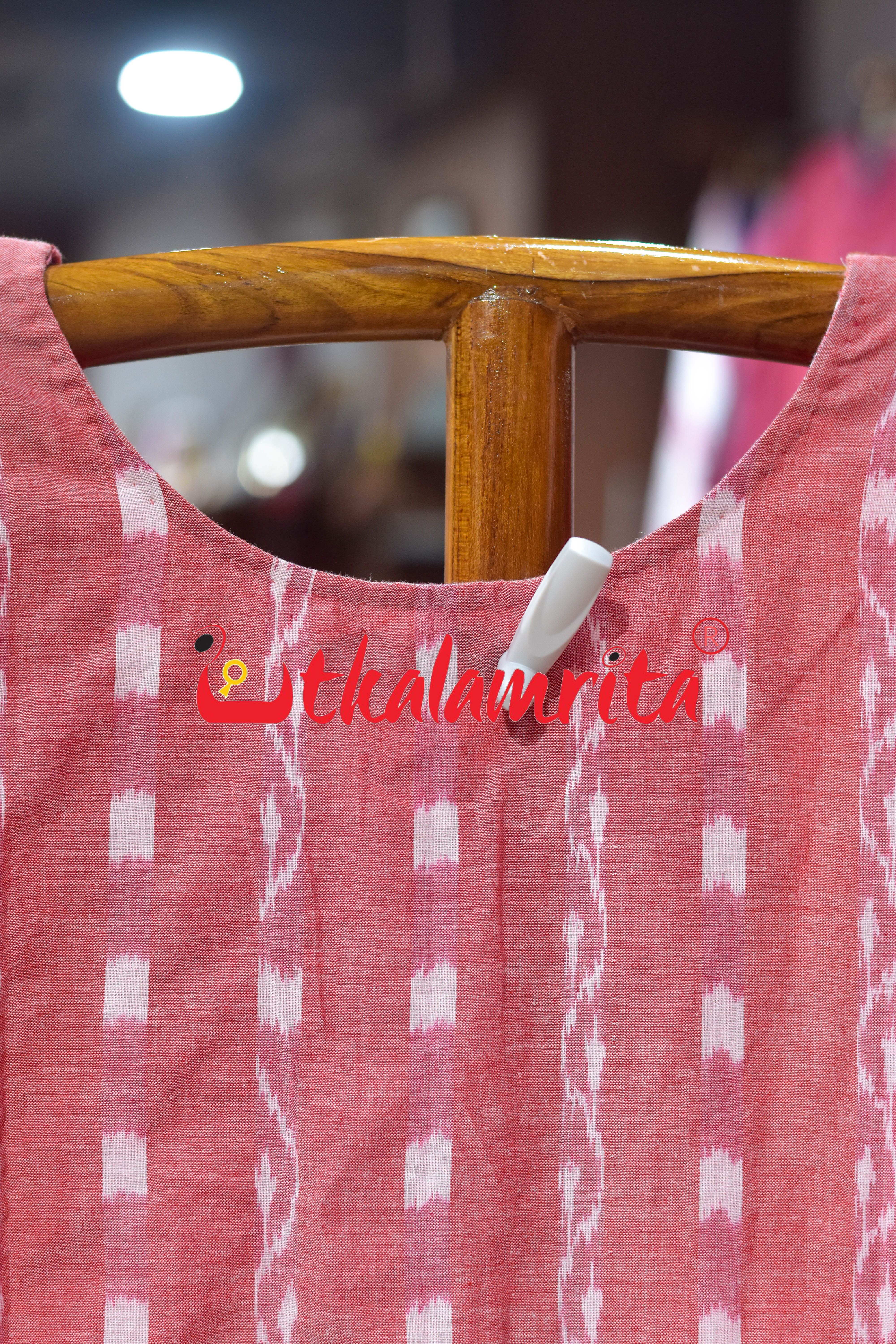 Peach Tipa Mala Padma Sankha (Ladies' Kurti)