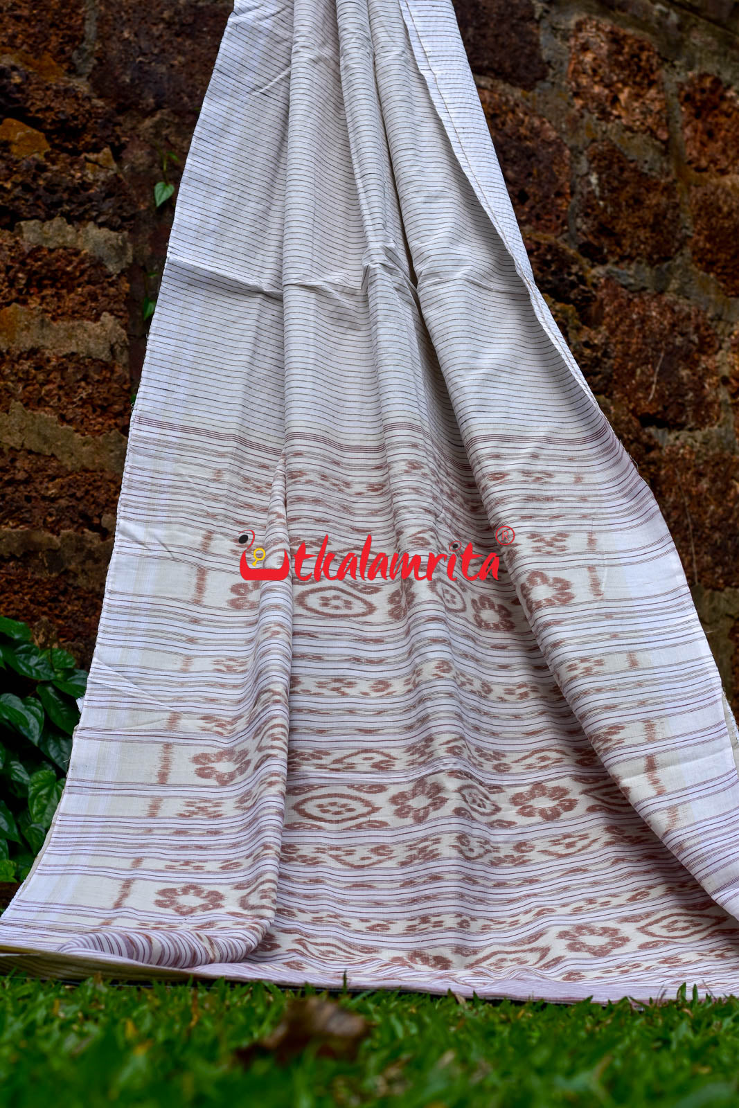 Tussar Stripes With Ikat Anchal Cotton Saree