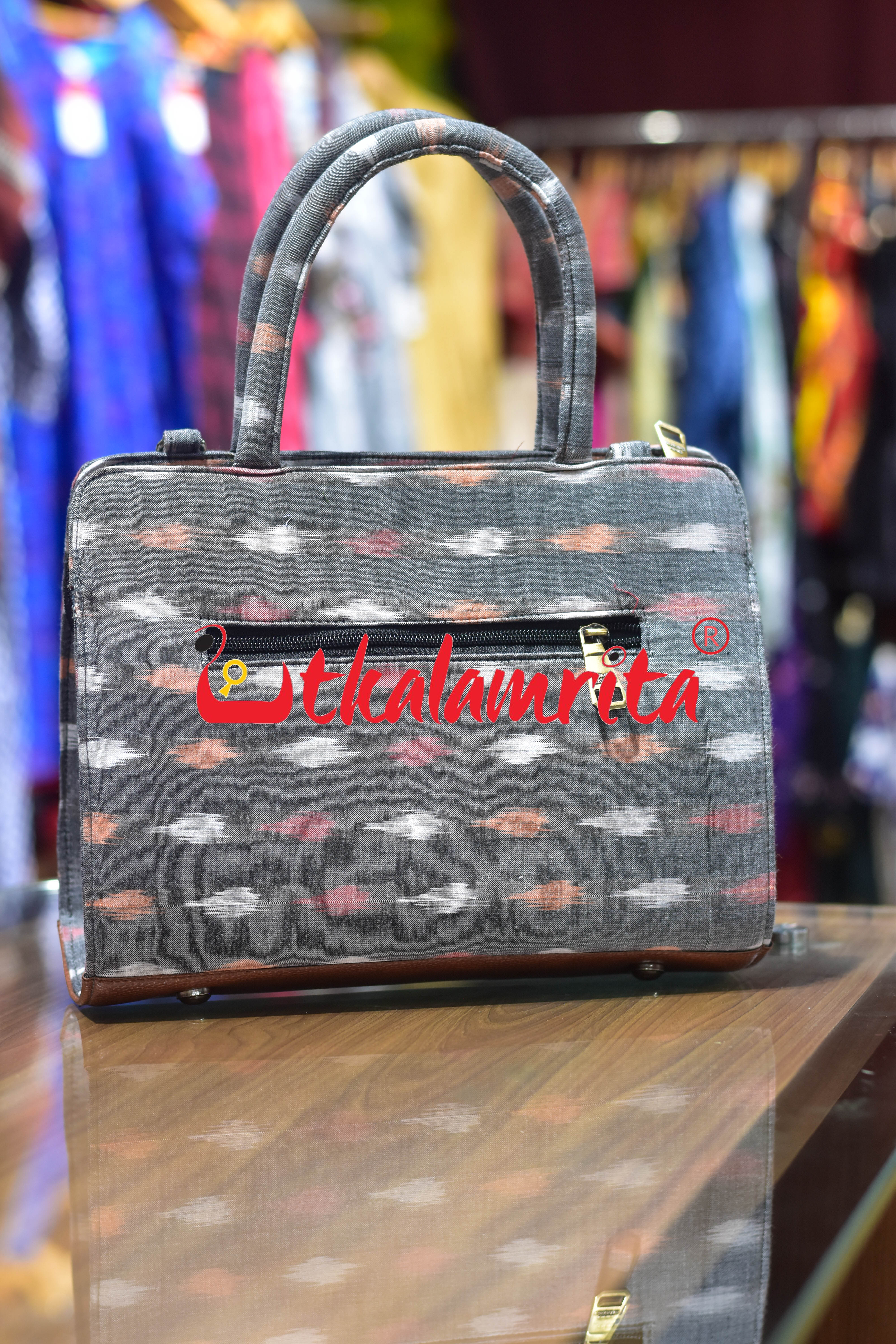 Multi Dots on Grey Medium Vanity Bag