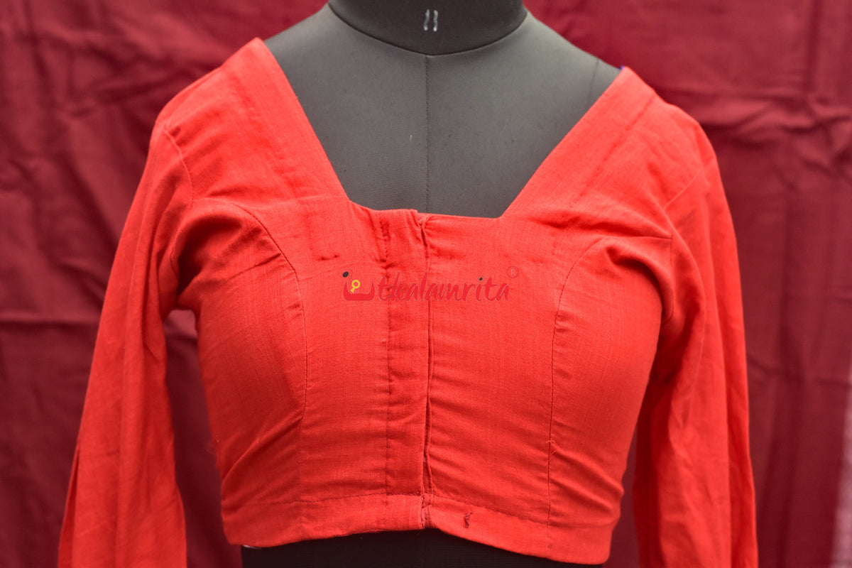 Tomato Red & Bows (Blouse)