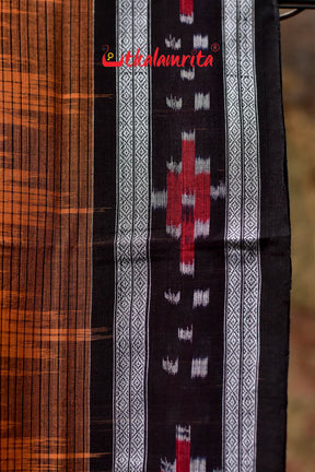 Rust Sachipar Khandua Cotton Saree