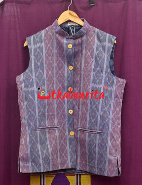 Red Blue Bandha on Purple (Men's Jacket)