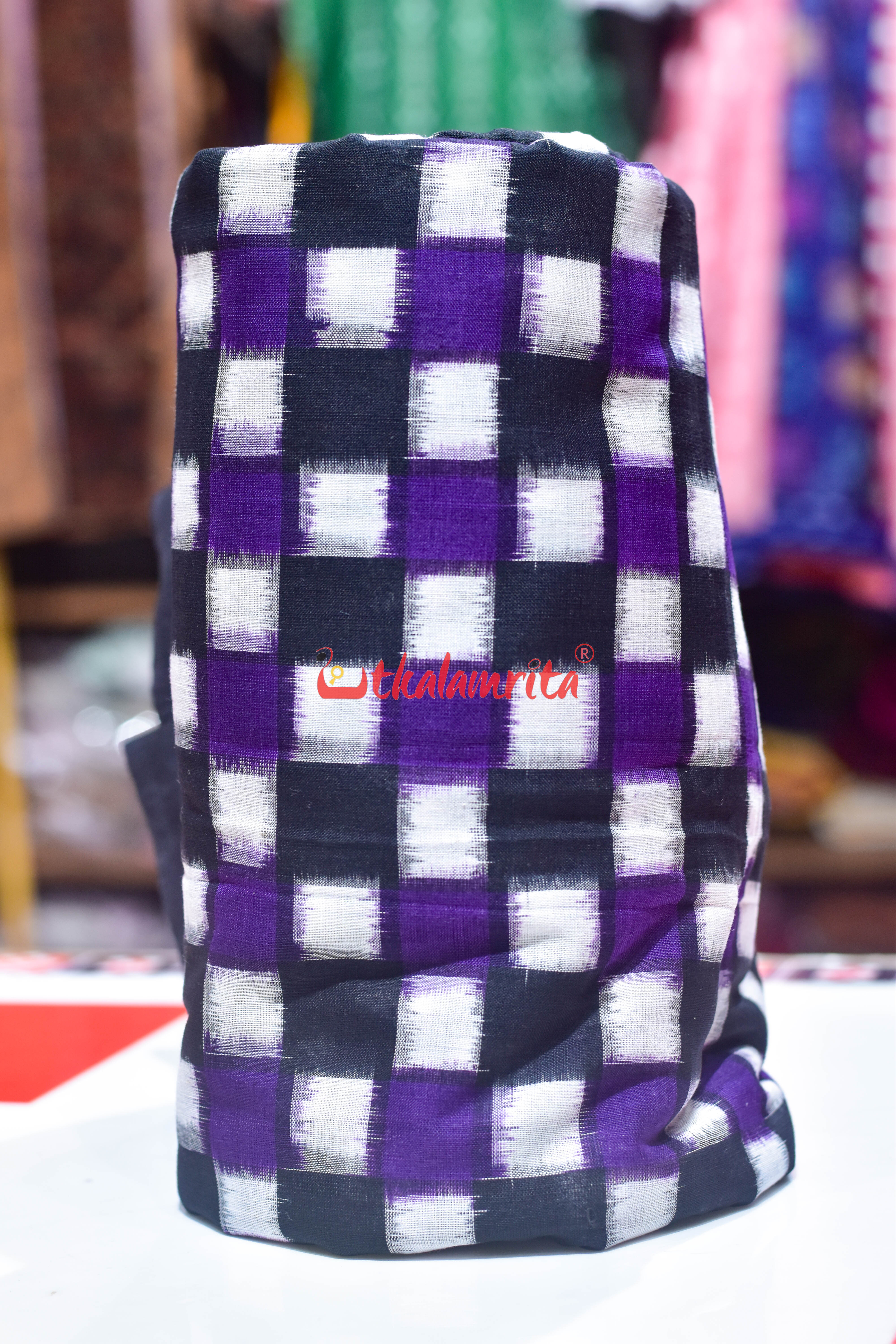 Black Purple 37 Kuthi Cotton (Fabric)