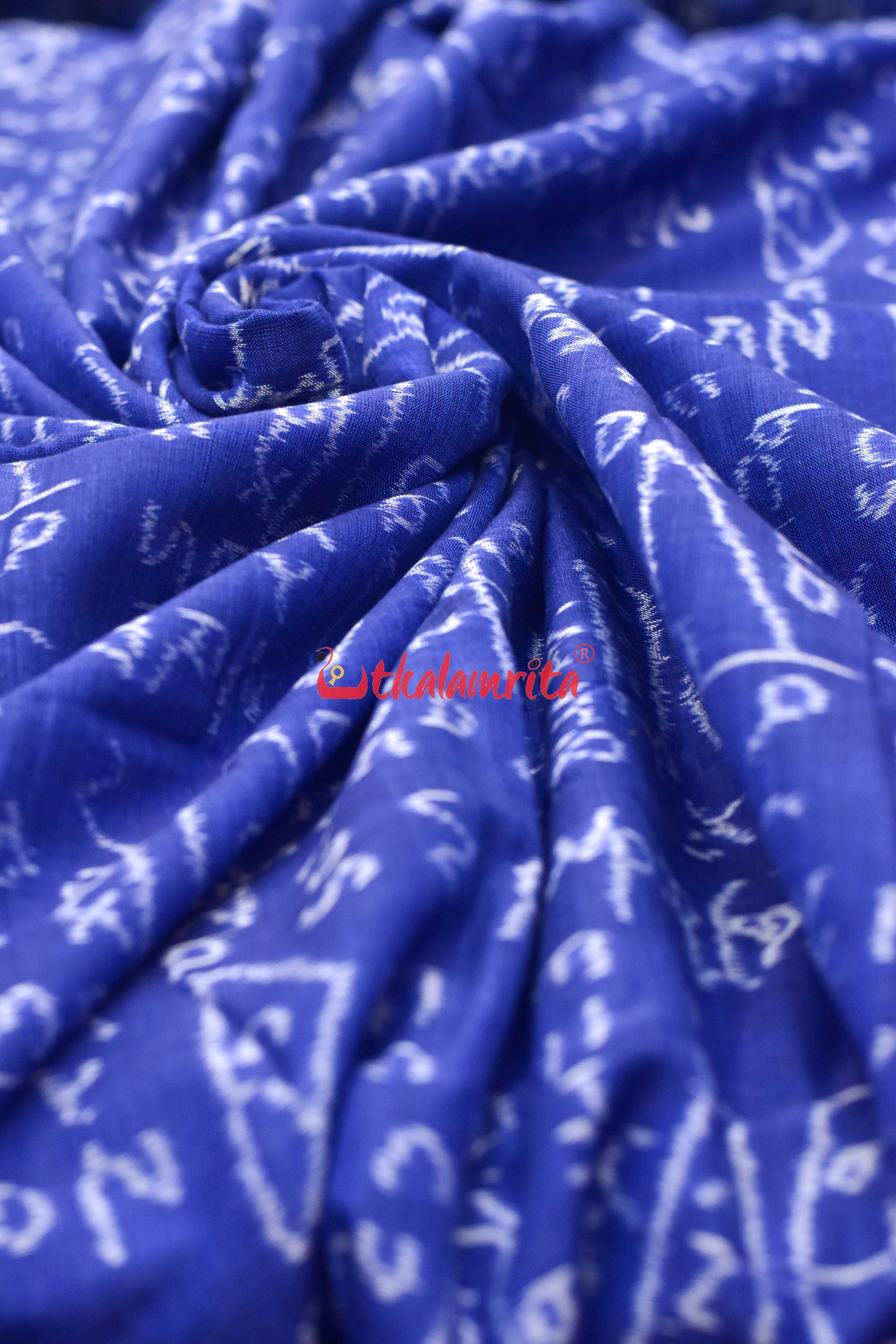 Blue Shri Ganeet Mathematics Cotton (Fabric)