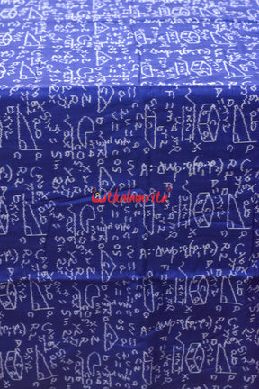 Blue Shri Ganeet Mathematics Cotton (Fabric)