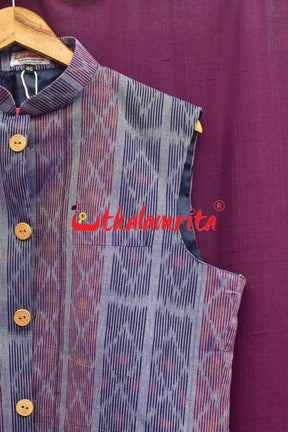 Red Blue Bandha on Purple (Men's Jacket)