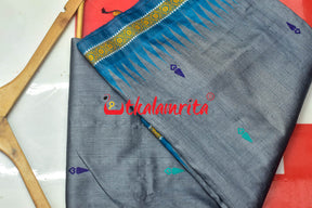 Stone Blue Mayura Gopalpur Tussar Saree