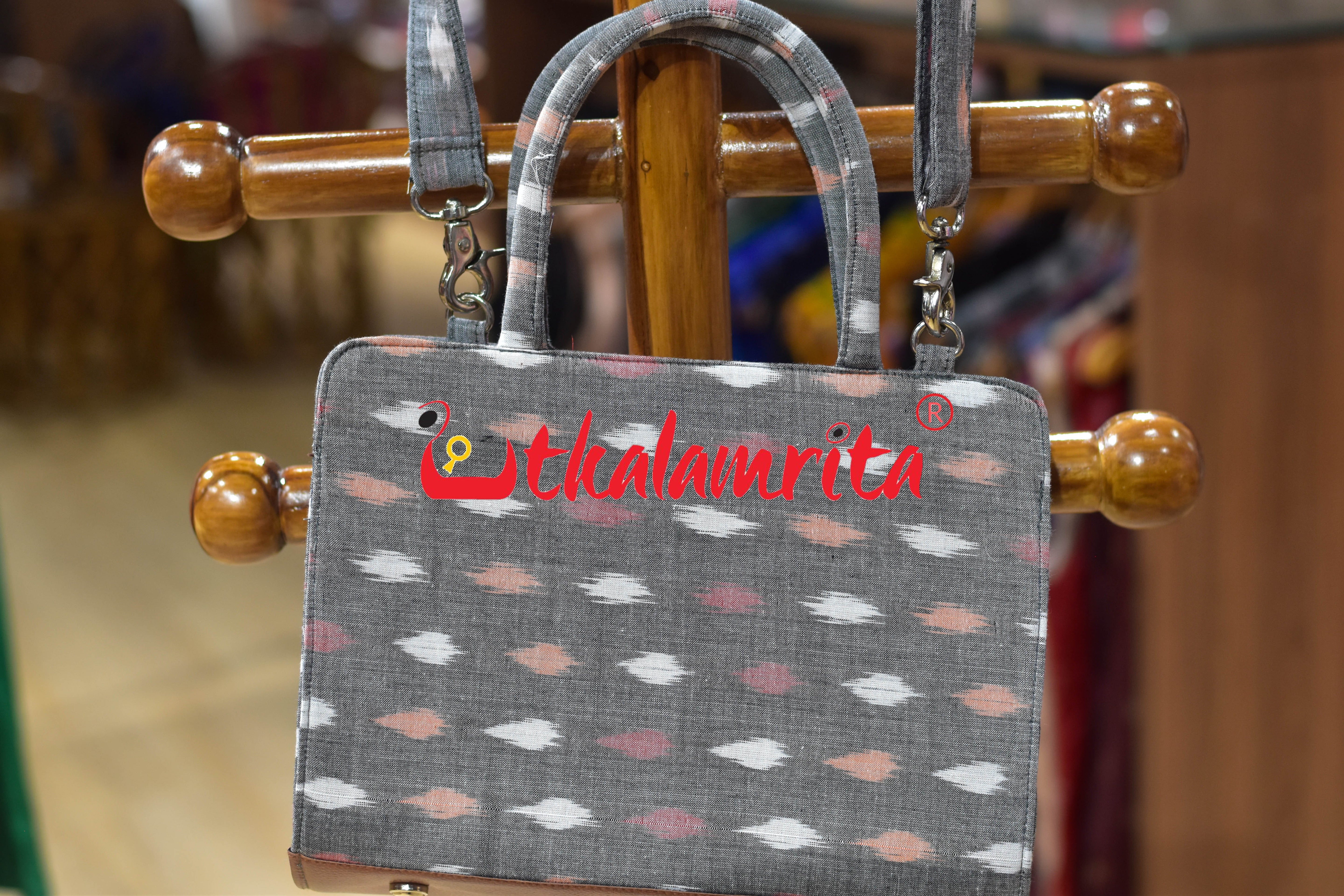 Multi Dots on Grey Medium Vanity Bag