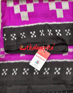 Pink Big Pasapali Khandua Silk Saree