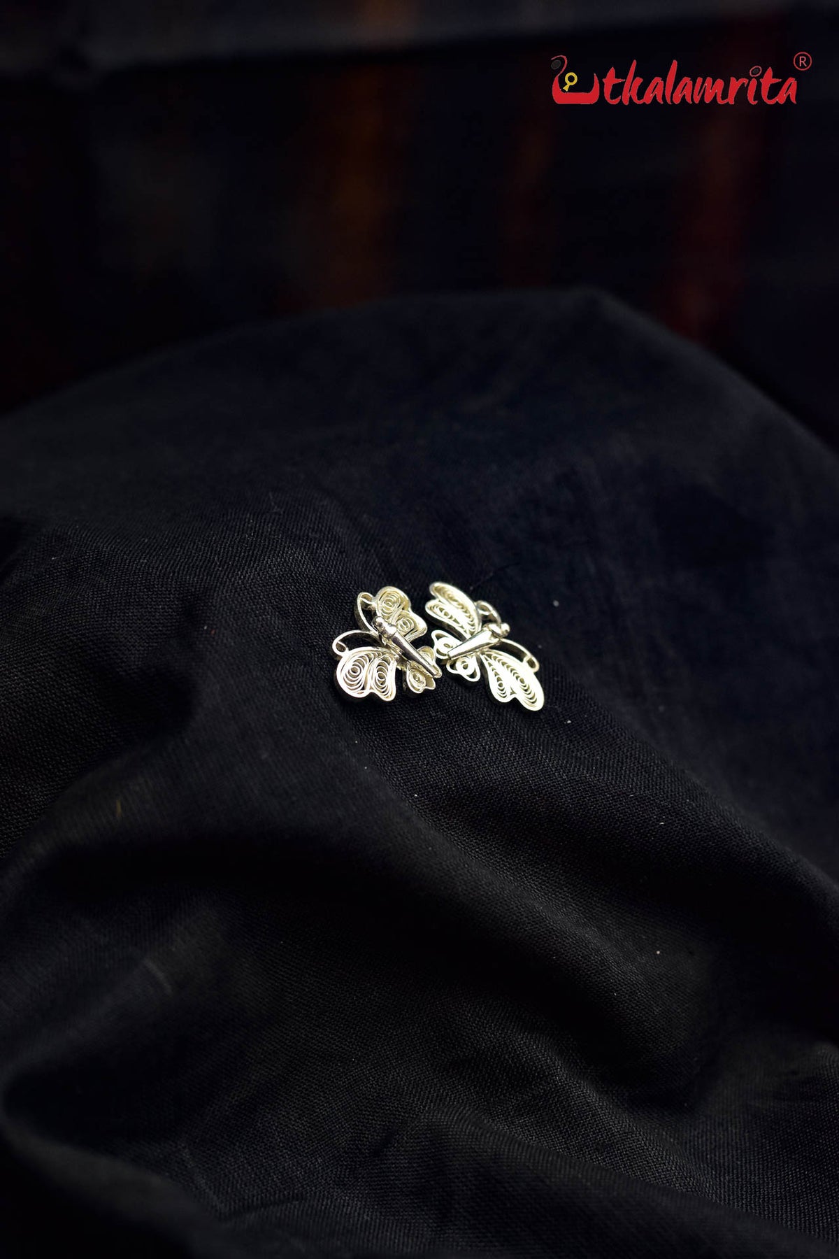 Small Lusture Filigree Butterfly Studs