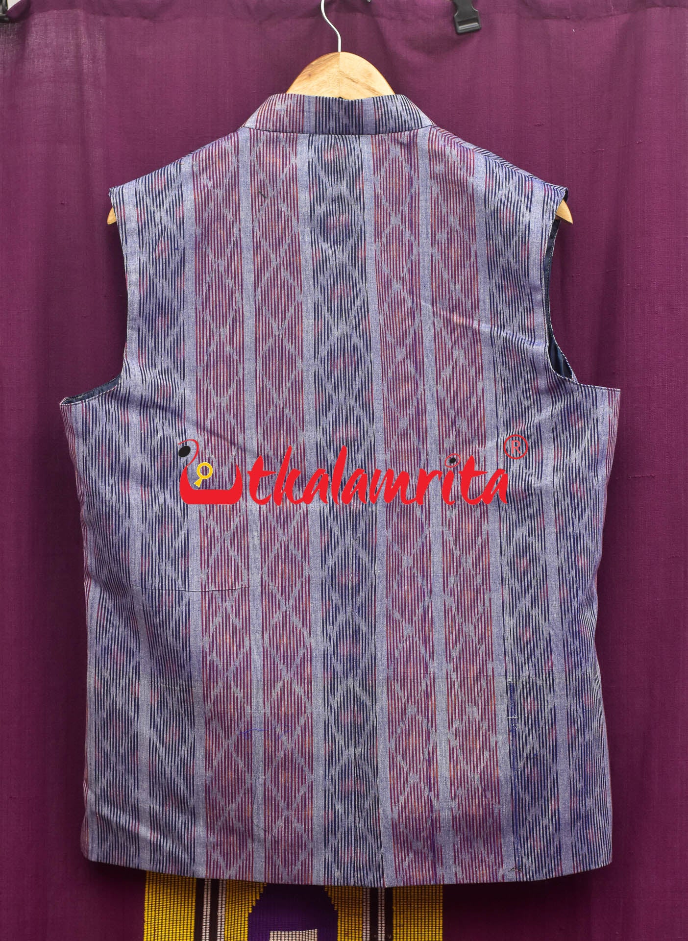 Red Blue Bandha on Purple (Men's Jacket)