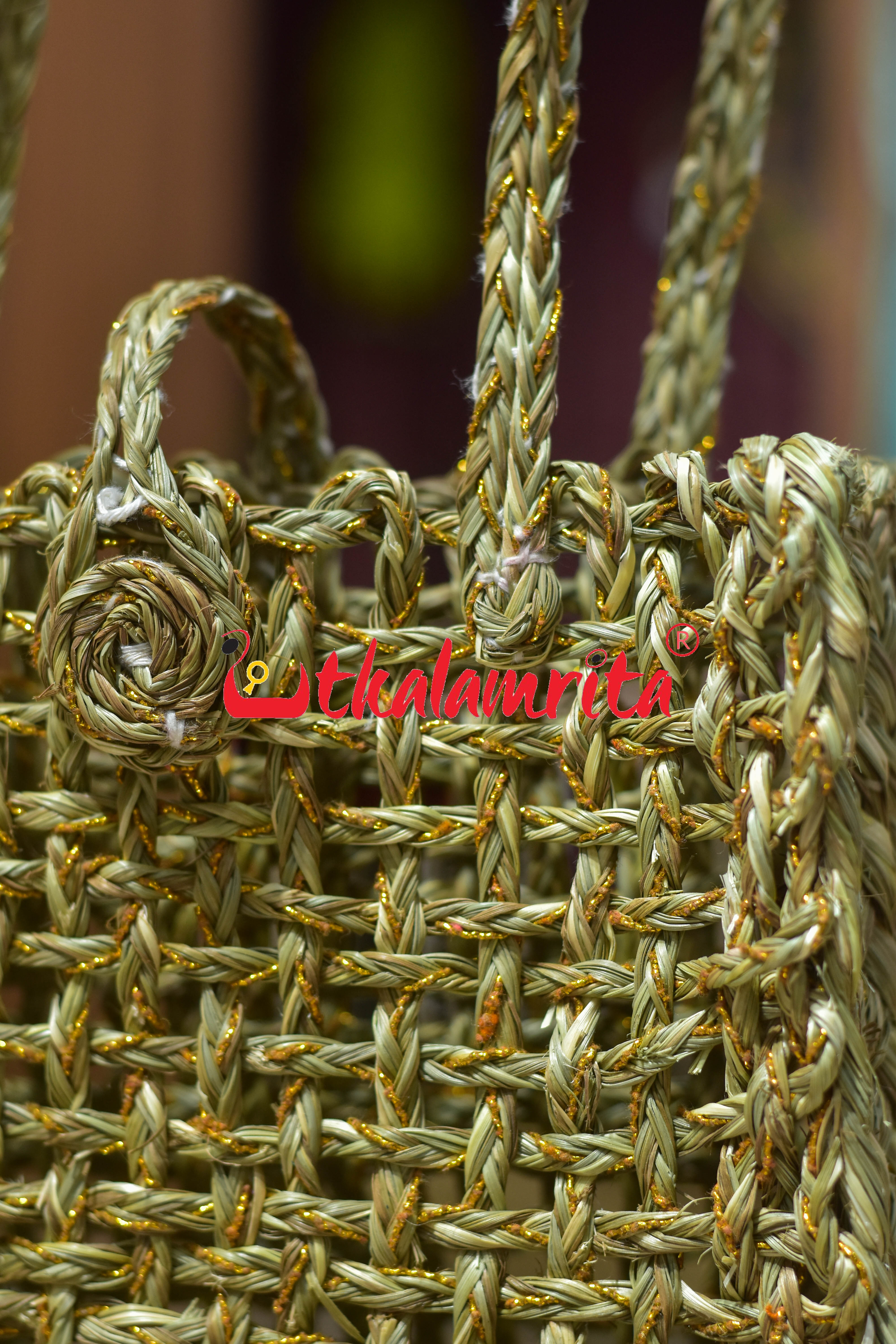 Sabai Grass Golden Jali Bag Hamper