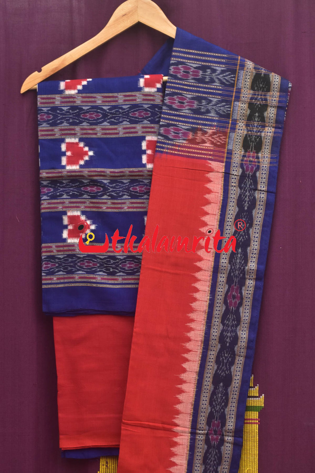 Lining Bandha Heart Sakta Pasapali Sambalpuri Dress Set