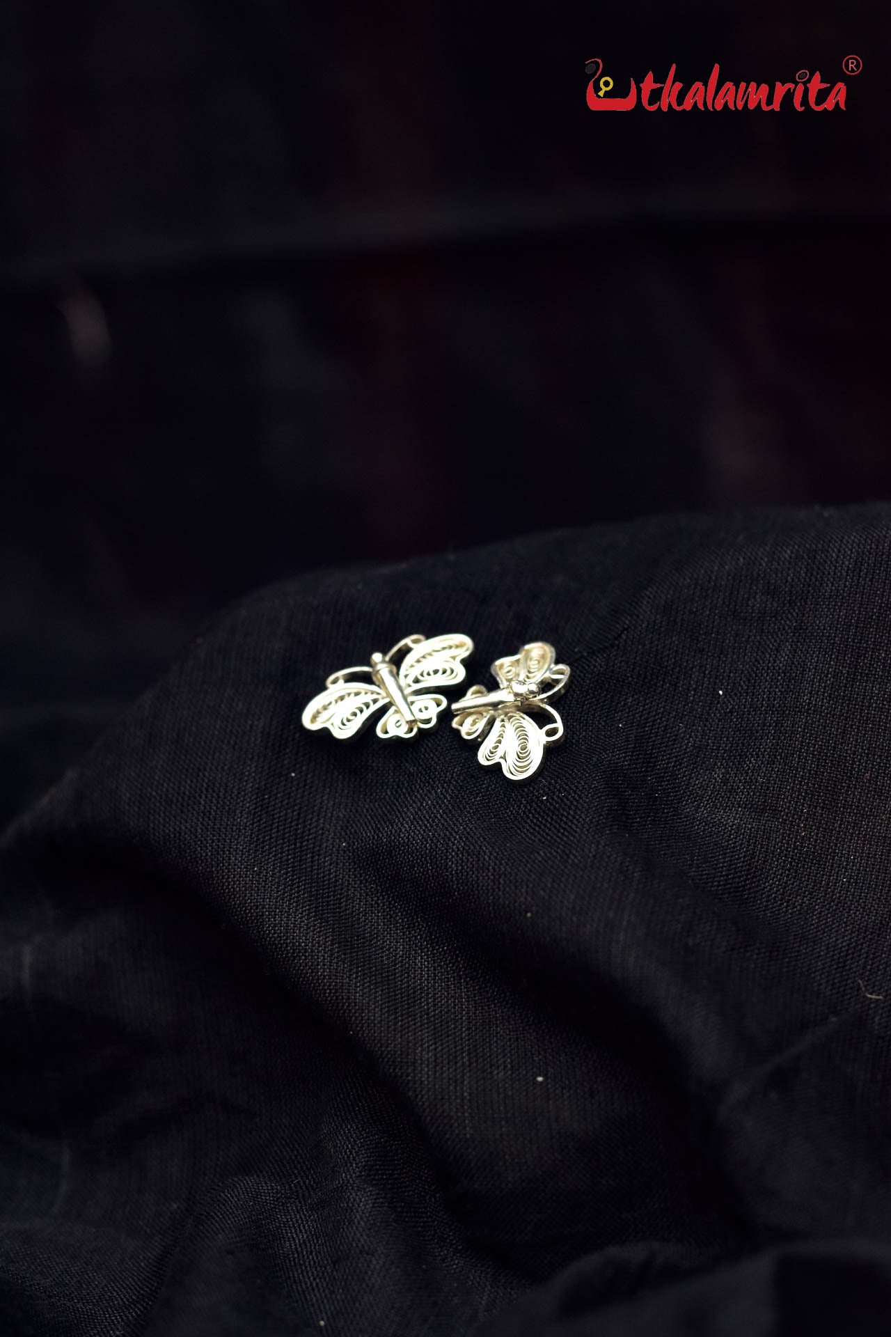 Small Lusture Filigree Butterfly Studs