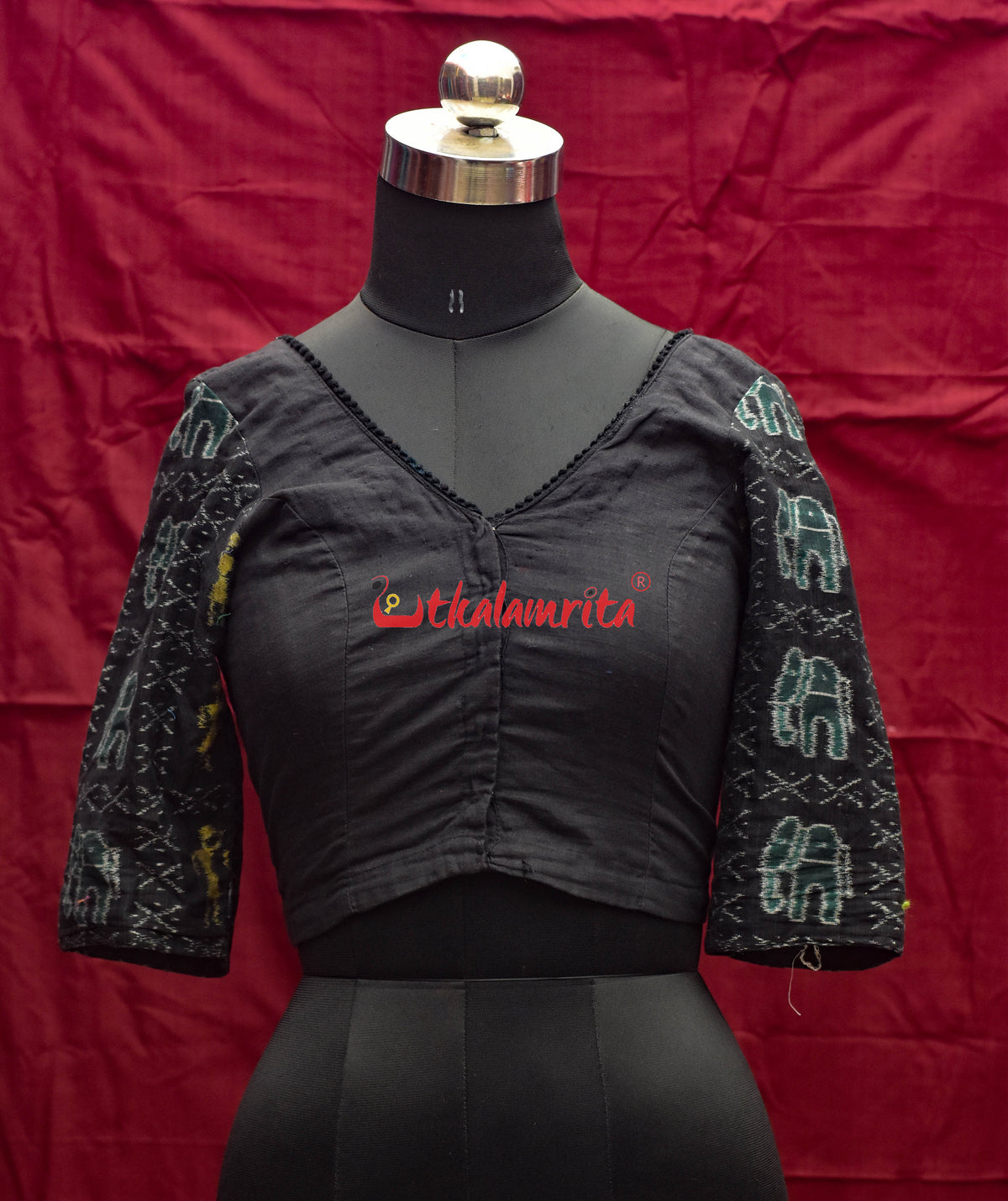 Black Tribals and Elephants (Blouse)