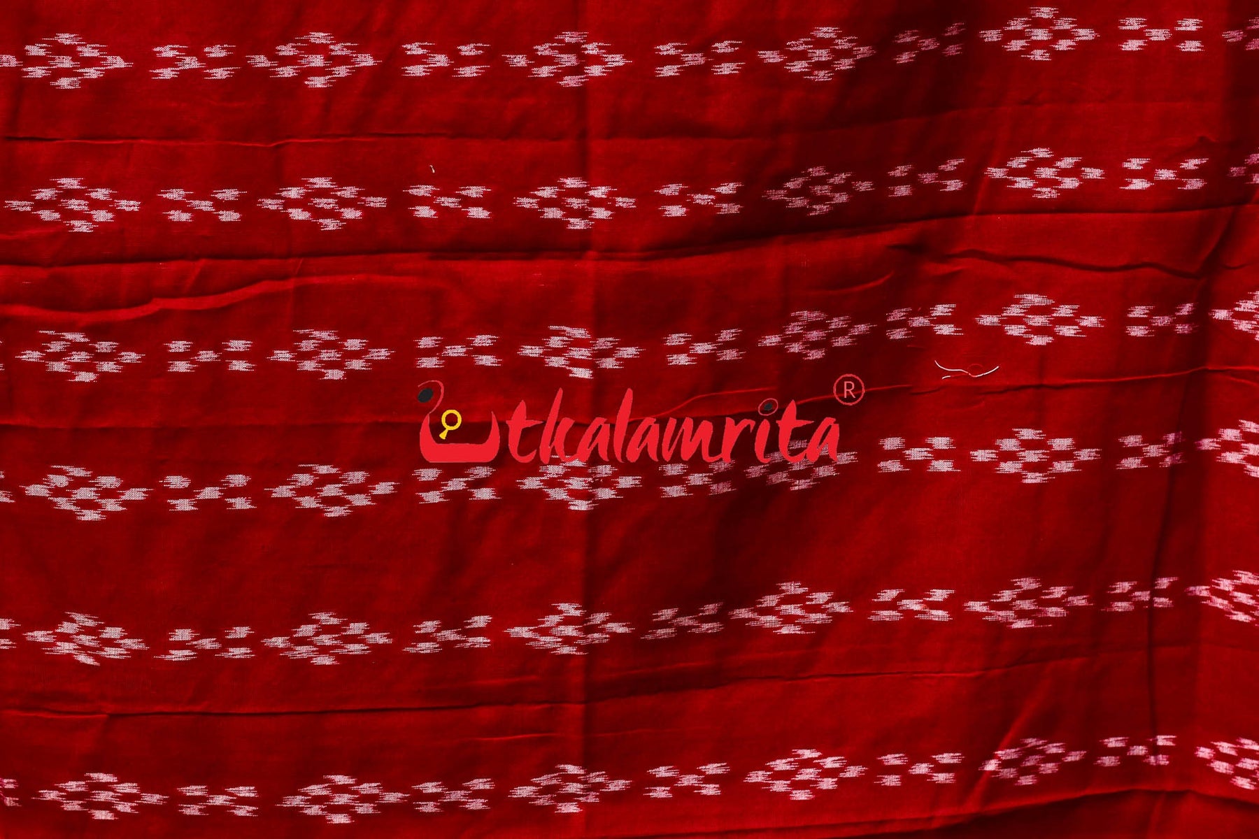 Tussarite Maroon Kumbha Khandua Cotton Saree