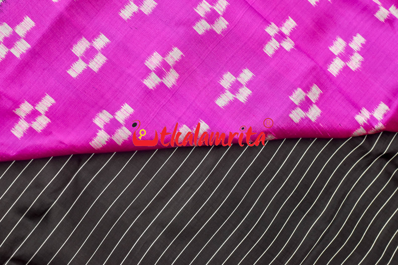 Pink Big Pasapali Khandua Silk Saree