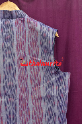 Red Blue Bandha on Purple (Men's Jacket)