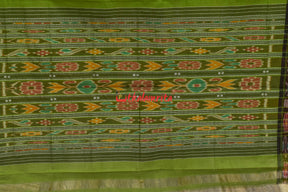 Mehndi Black Pittala Single Cotton Saree