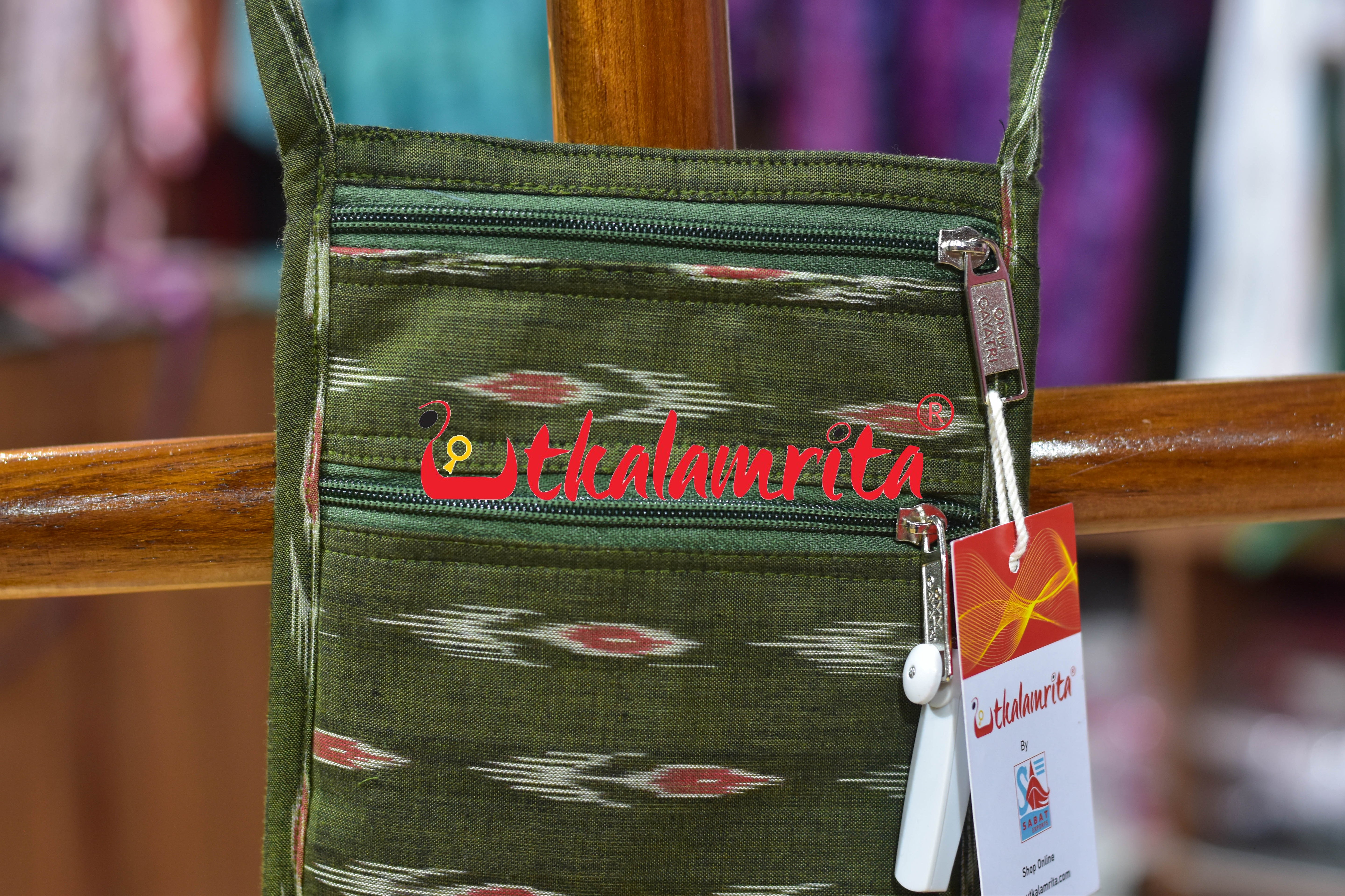 Olive Green Labanga Bandha Mobile Sling Bag