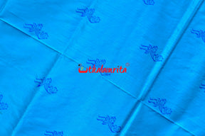 Tribal Blue With Deep Blue Sambalpuri Silk