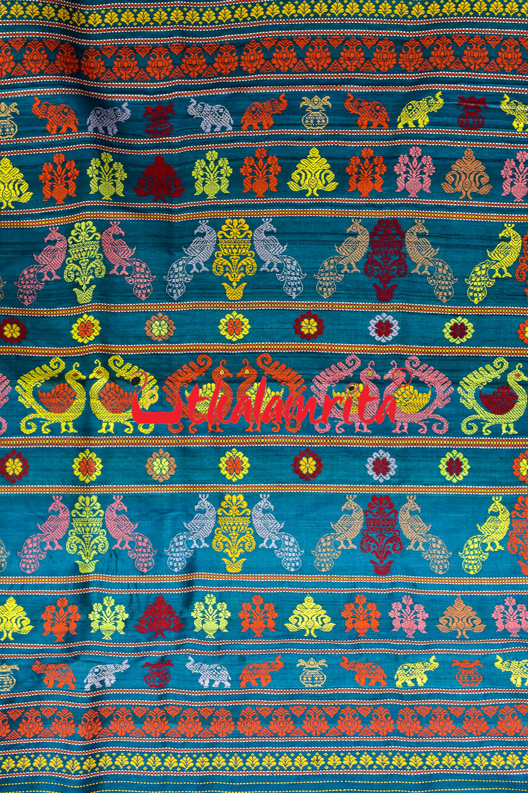 Stone Blue Mayura Gopalpur Tussar Saree