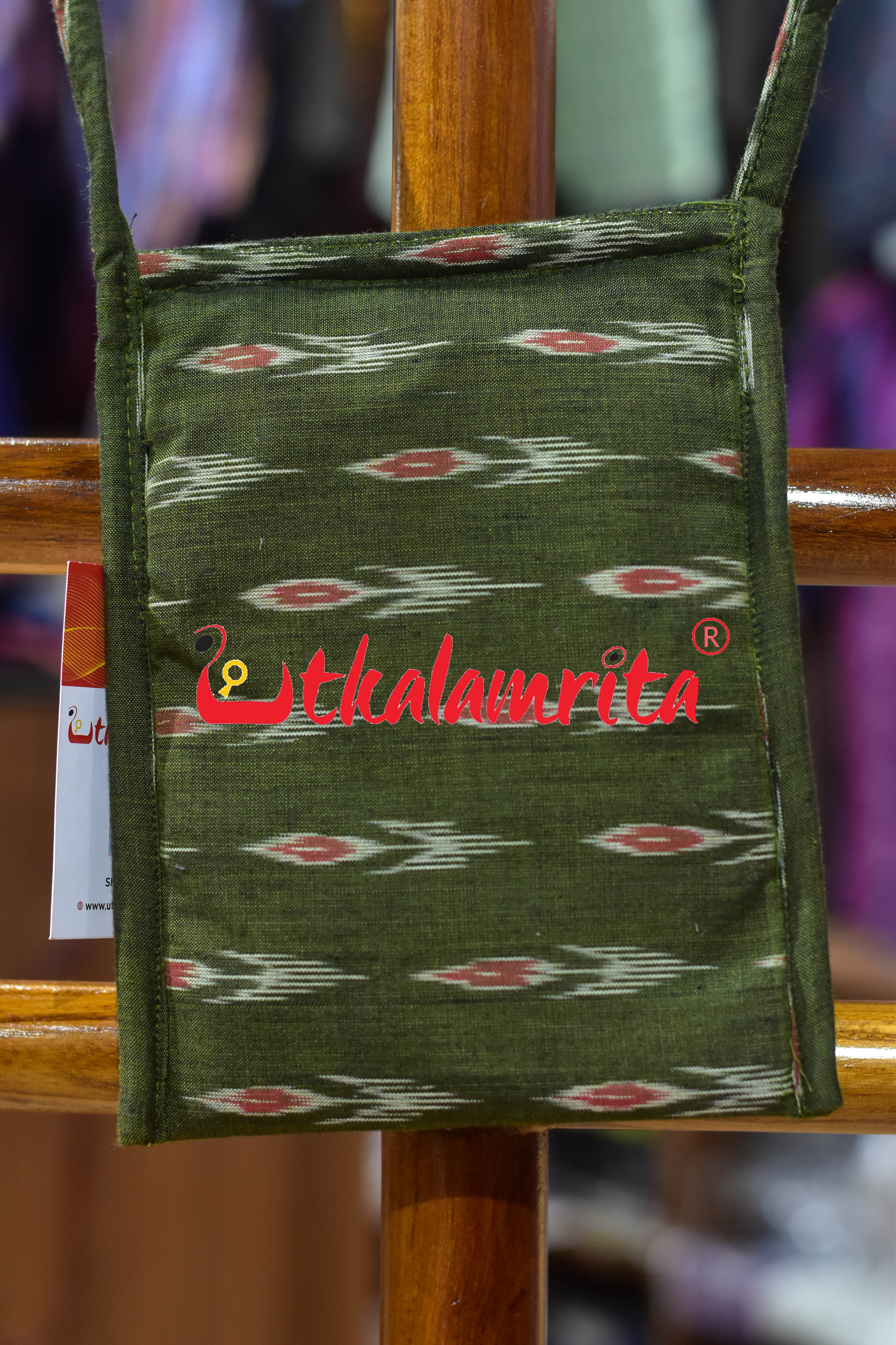 Olive Green Labanga Bandha Mobile Sling Bag