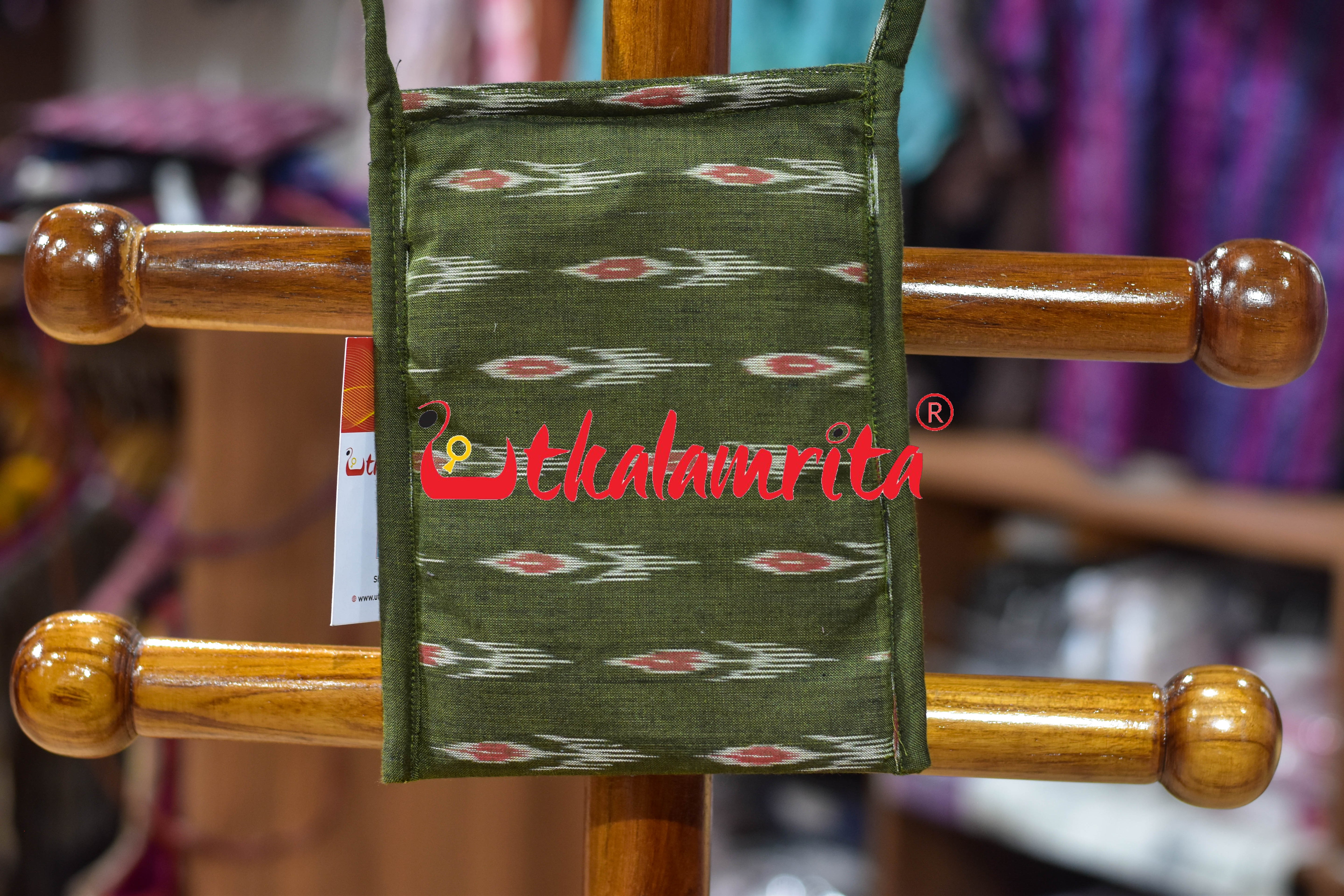 Olive Green Labanga Bandha Mobile Sling Bag