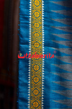 Stone Blue Mayura Gopalpur Tussar Saree